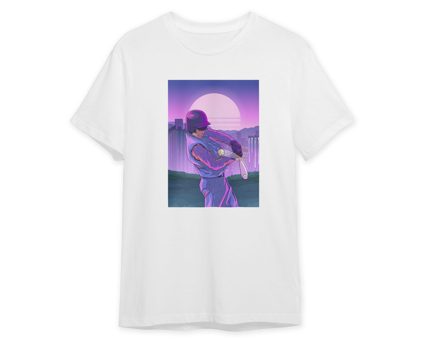 Tee Baseball american football Retro Synthwave - @IlhamQrov