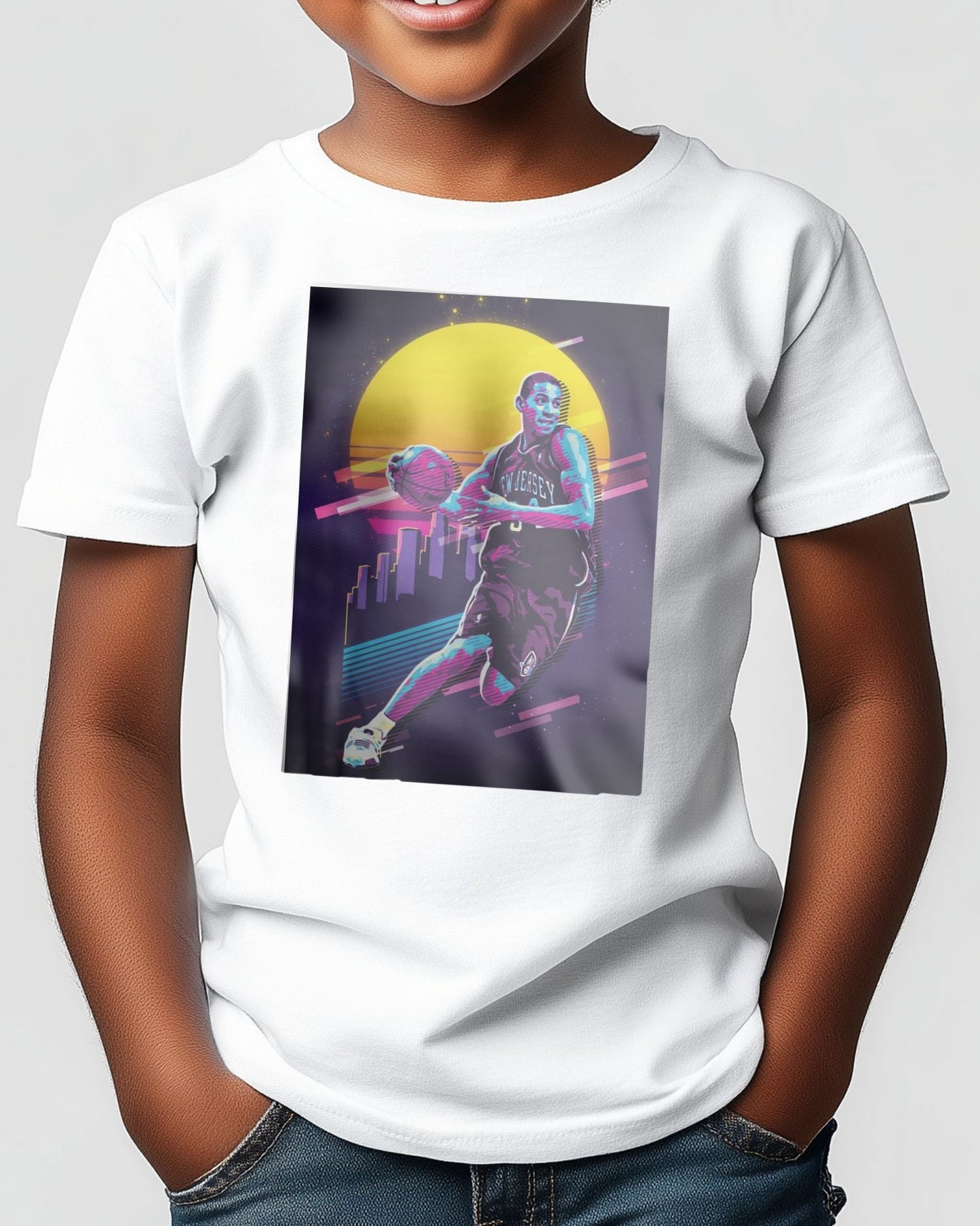 Tee Basket Player - @Retro80s
