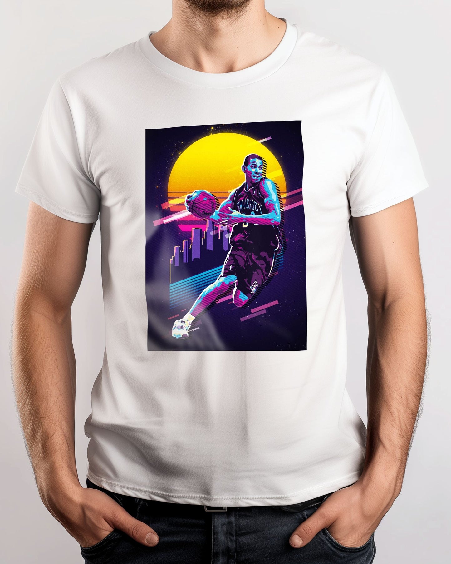 Tee Basket Player - @Retro80s