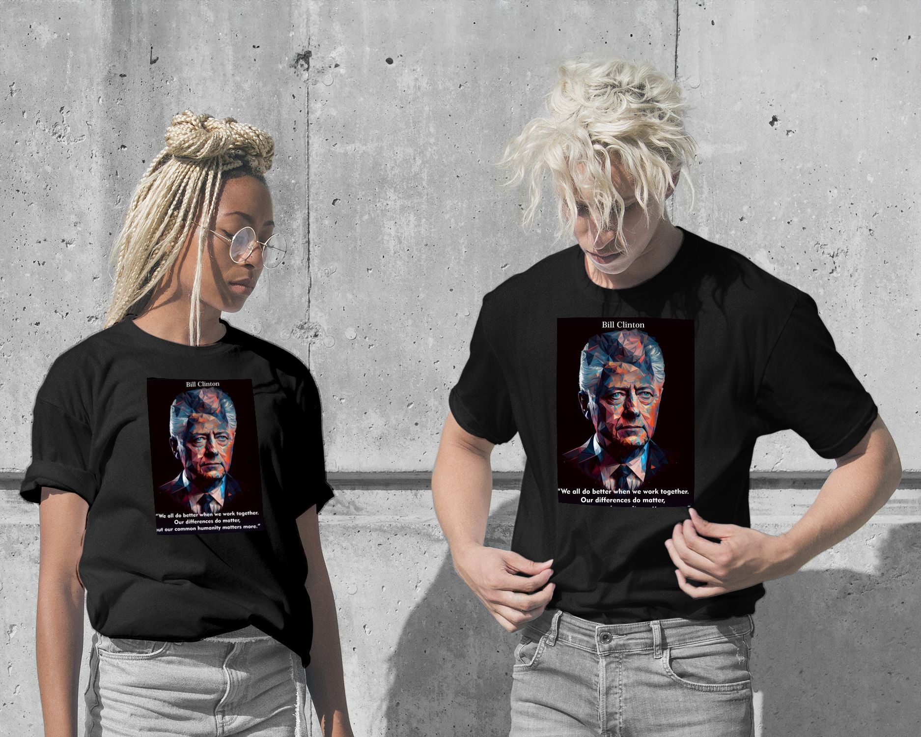 T-Shirt-Bill Clinton Low Poly - @WpapArtist-wow.fan