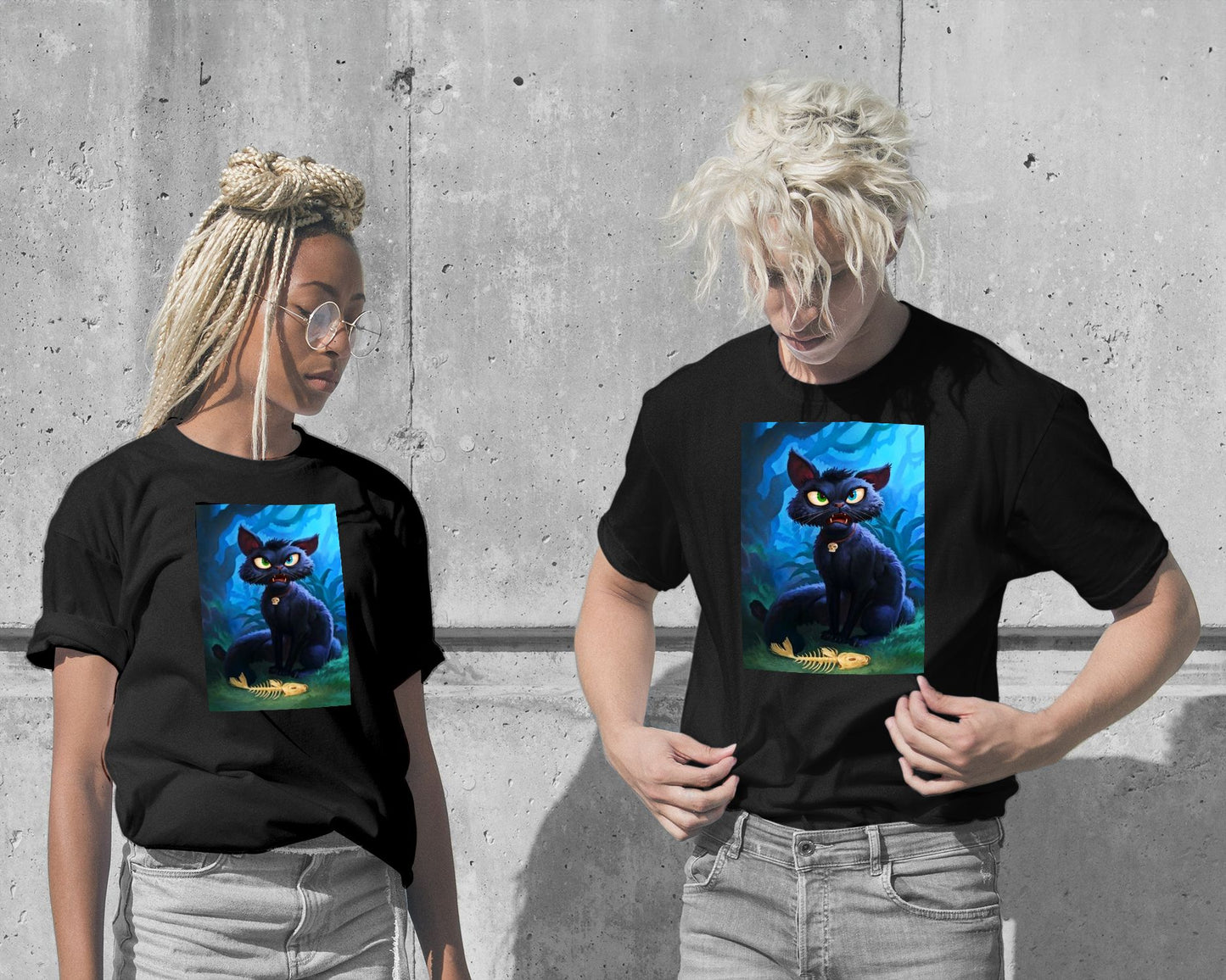 T-Shirt-Black Cat - @Comic41-wow.fan