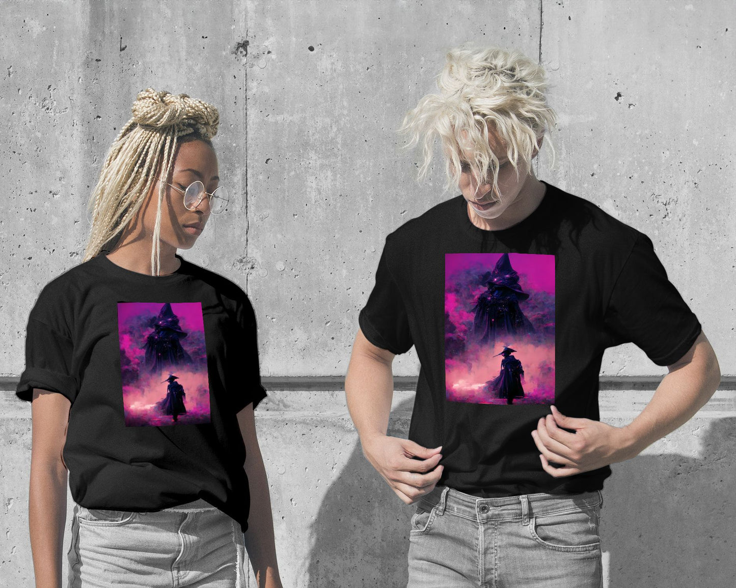 T-Shirt-Black Mage Dark Vaporwave - @Arthur-wow.fan