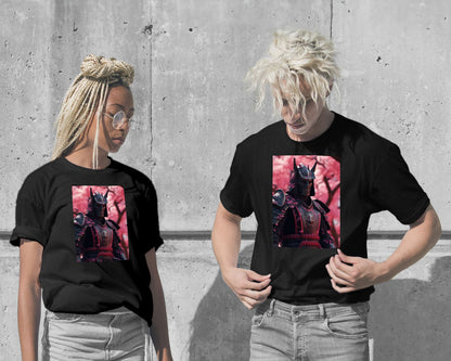T-Shirt-Black Samurai Sakura - @ZakeDjelevic-wow.fan