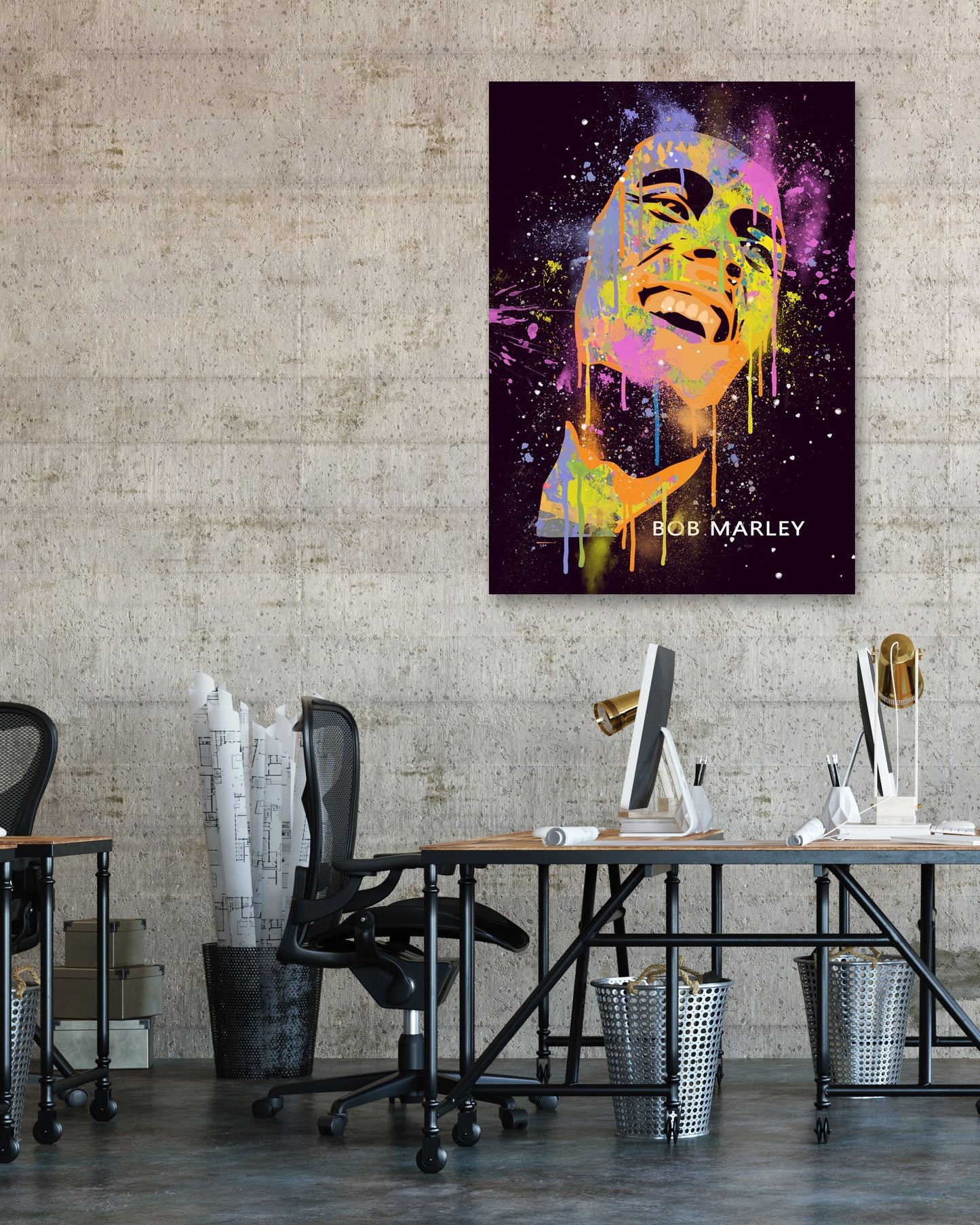 BOB MARLEY REGGAE JAMAICAN PAINTING - @RAMRAMCLUB