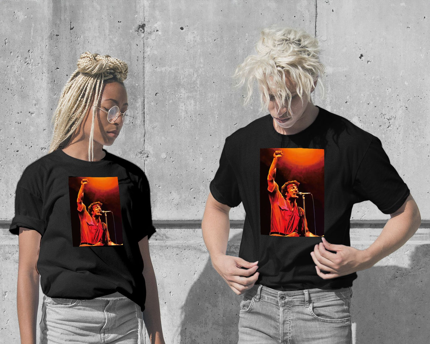 T-Shirt-Bruce Springteen Red Painting - @Eastonpoison-wow.fan