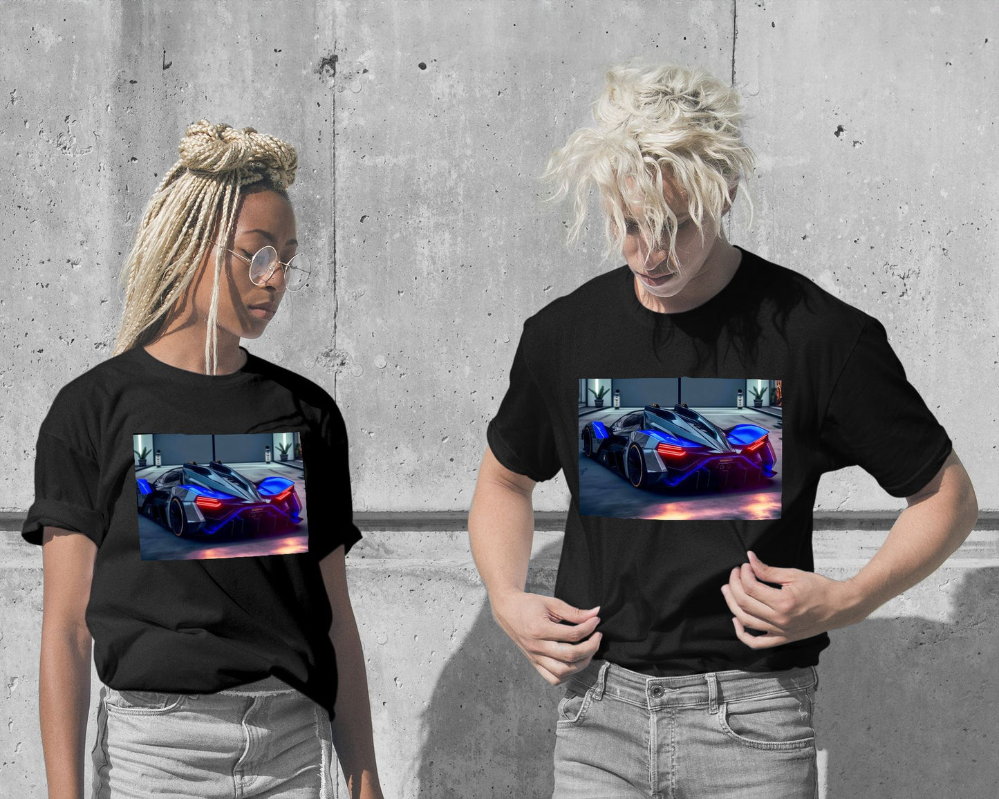 T-Shirt-Car Neon Futuristic 3 - @LightCreative-wow.fan
