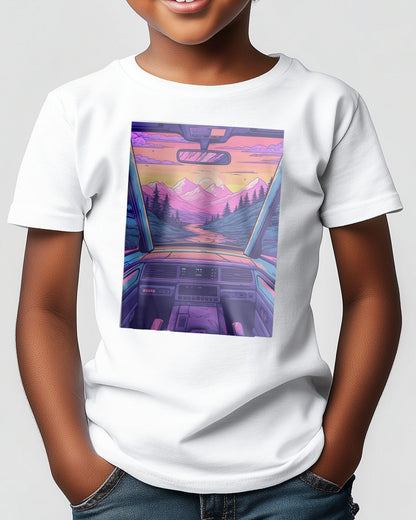 Tee Car Retro Synthwave - @GreyArt