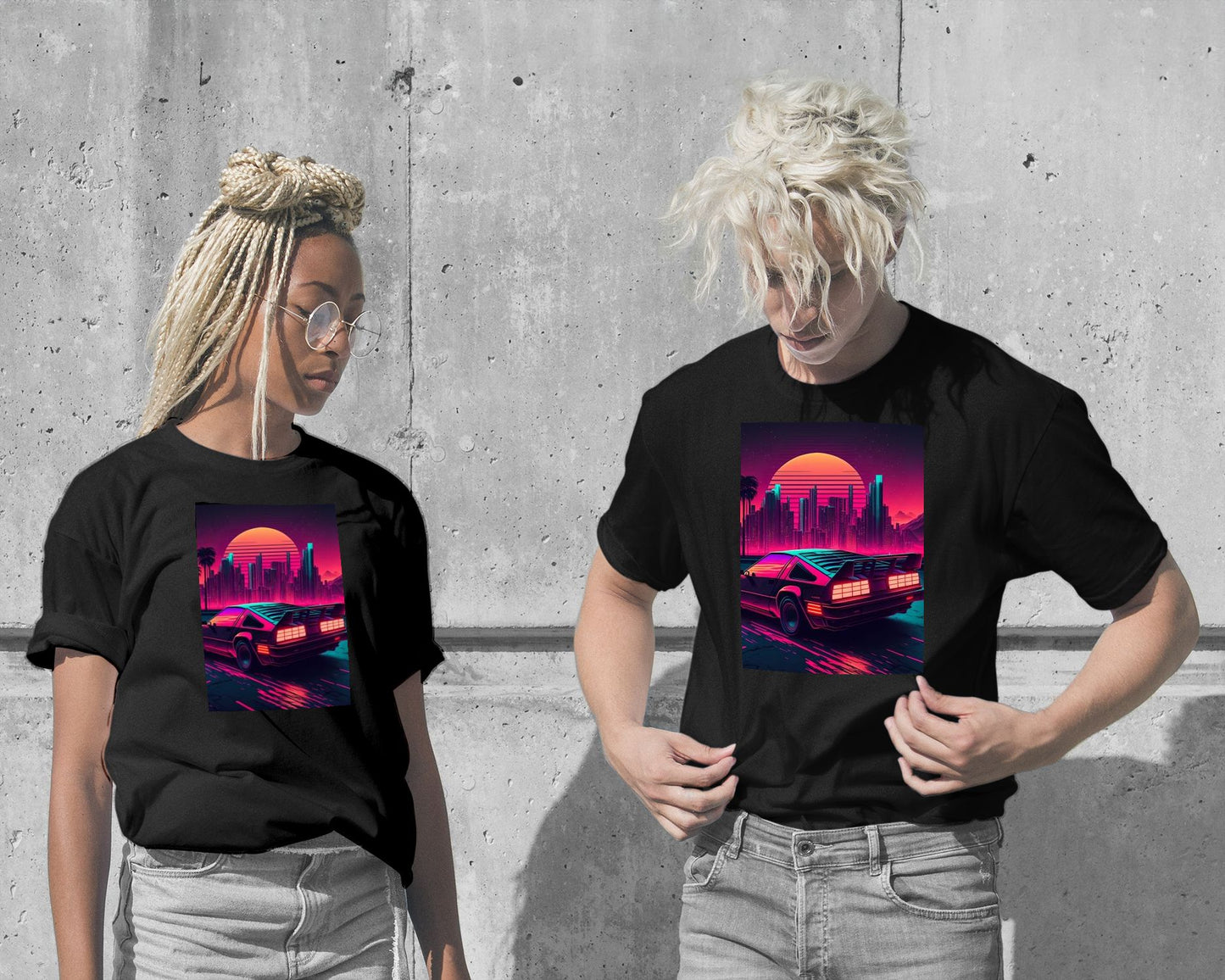 T-Shirt-Car Retro Synthwave - @NotoCreative-wow.fan