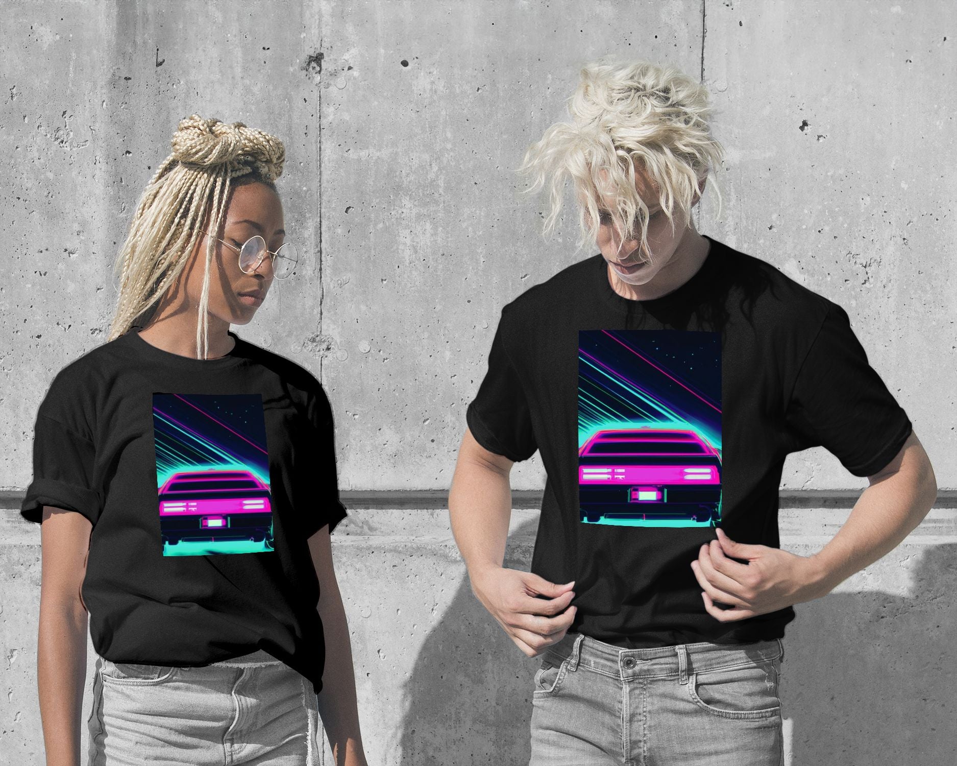 T-Shirt-Car Synthwave Space - @MyKido-wow.fan