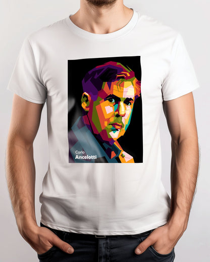 Tee Carlo Ancelotti in wpap art - @Mirupop_06