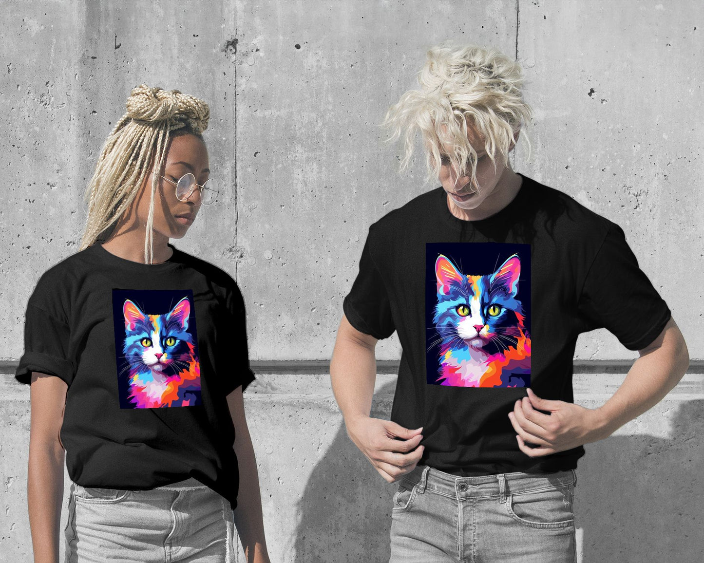 T-Shirt-Cat PopART - @GreyArt-wow.fan