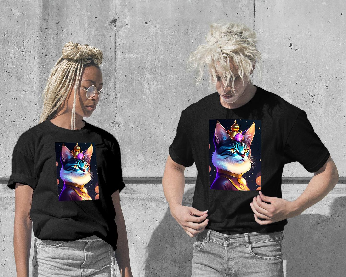 T-Shirt-cat queen potrait - @widart-wow.fan
