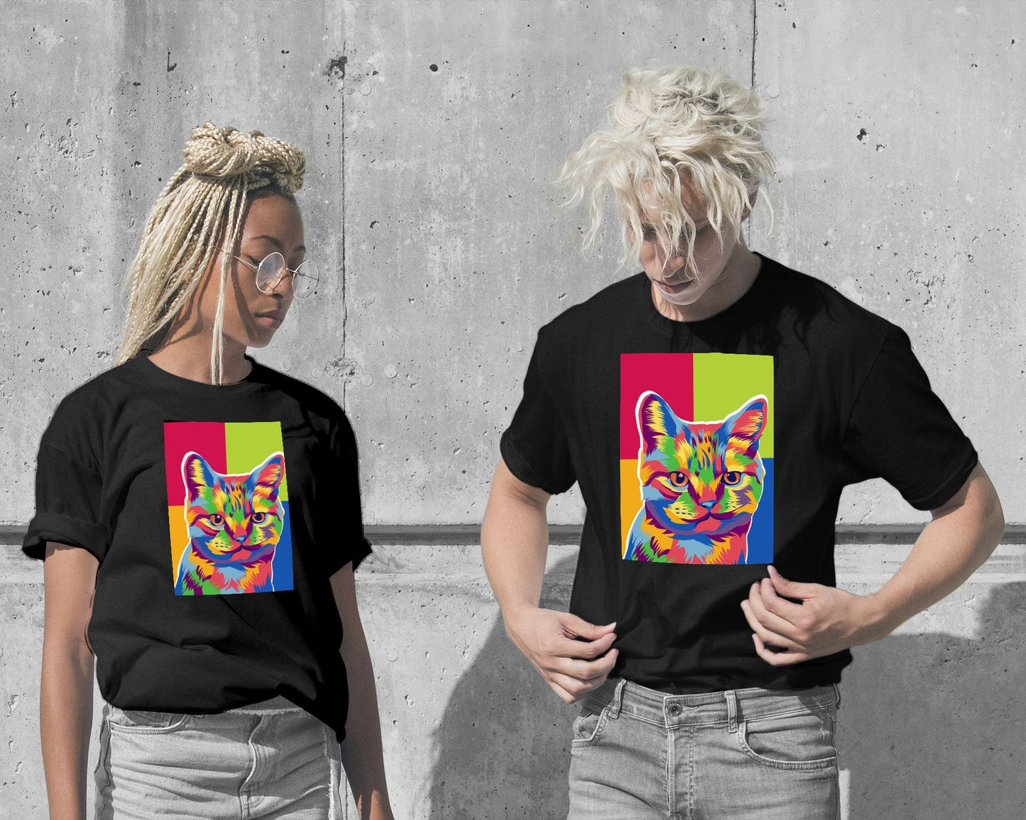 T-Shirt-cats pop art - @BODAG-wow.fan