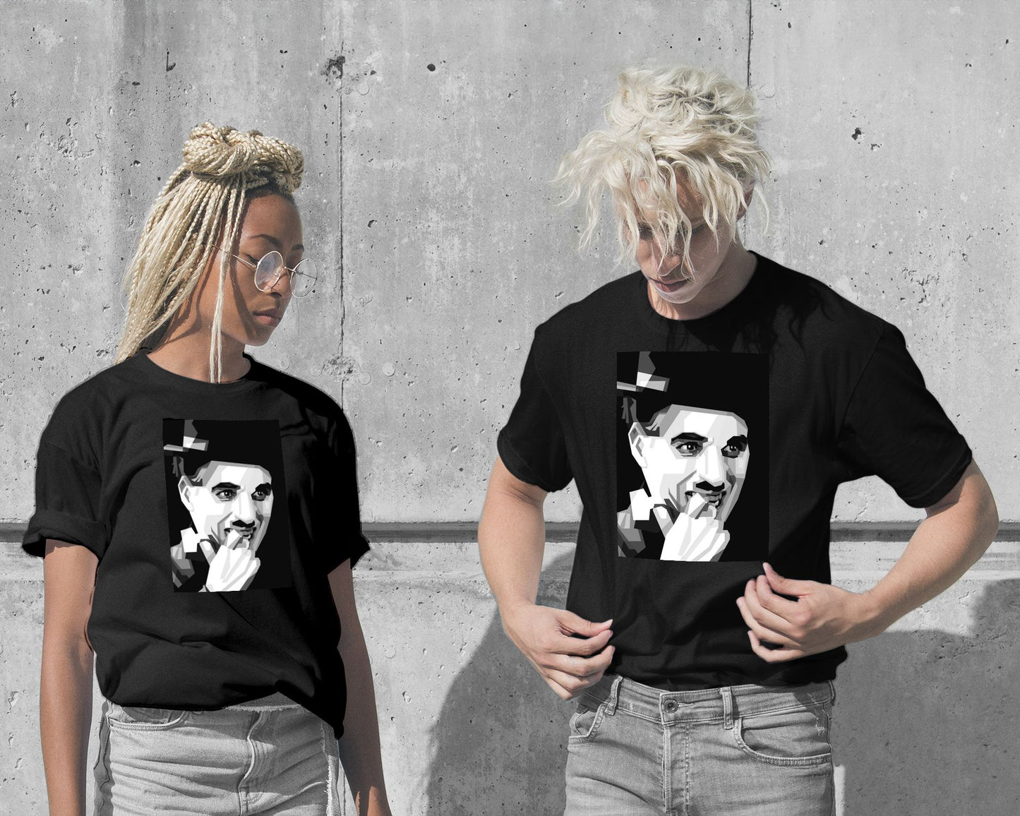 T-Shirt-Charlie Chaplin - @PopArtMRenaldy-wow.fan
