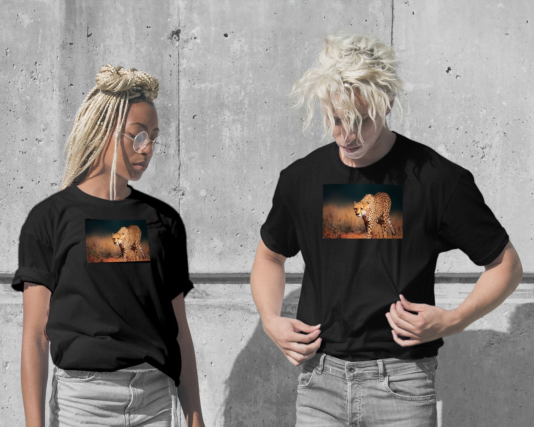 T-Shirt-Cheetah approaching from the front - @chusna-wow.fan