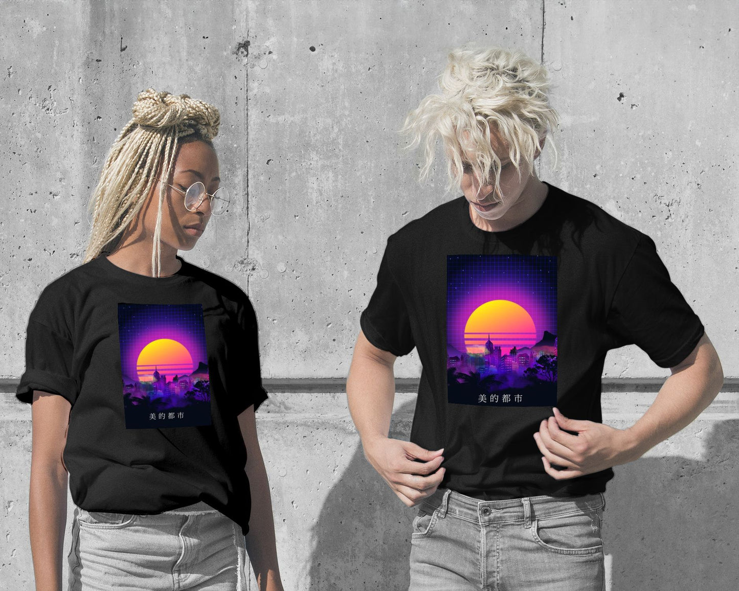 T-Shirt-City 80s retro Synthwave - @IlhamQrov-wow.fan