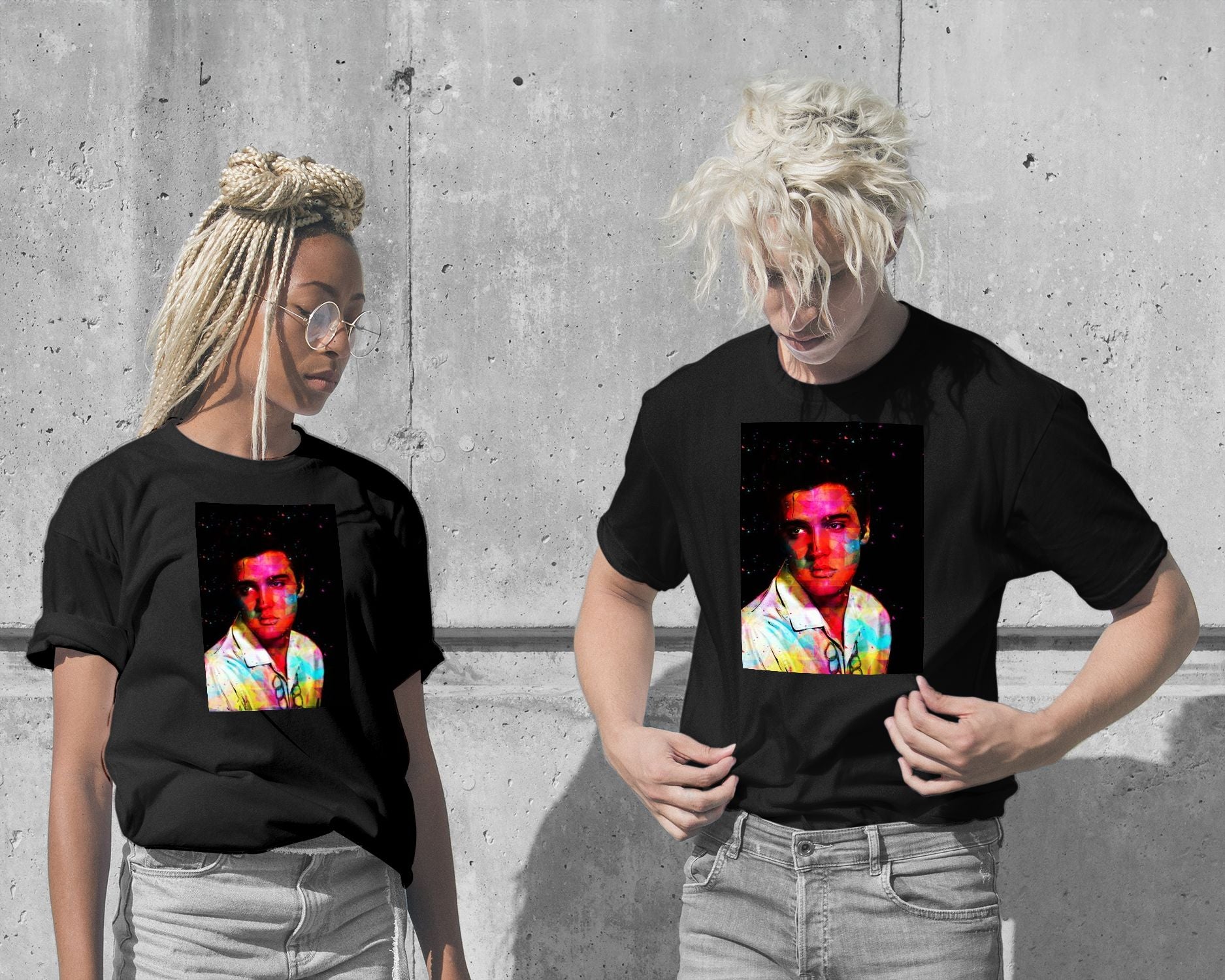 T-Shirt-Colorful Of Elvis Presley - @ColorfulArt-wow.fan