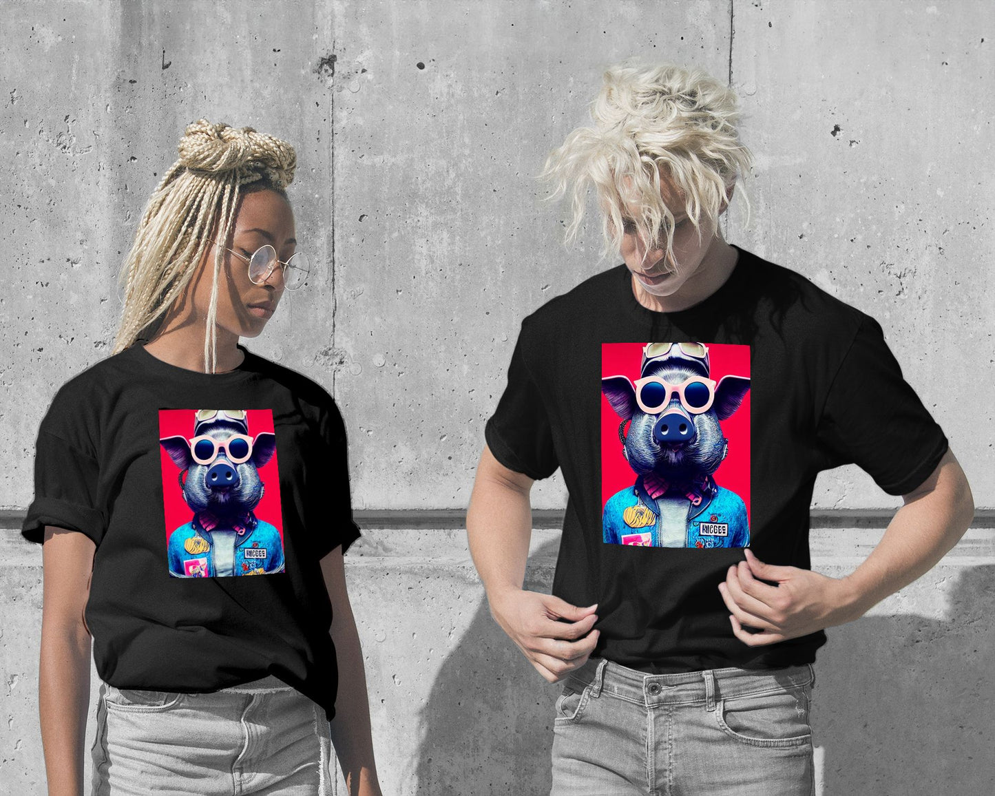 T-Shirt-Cool Boar portrait - @Artnesia-wow.fan