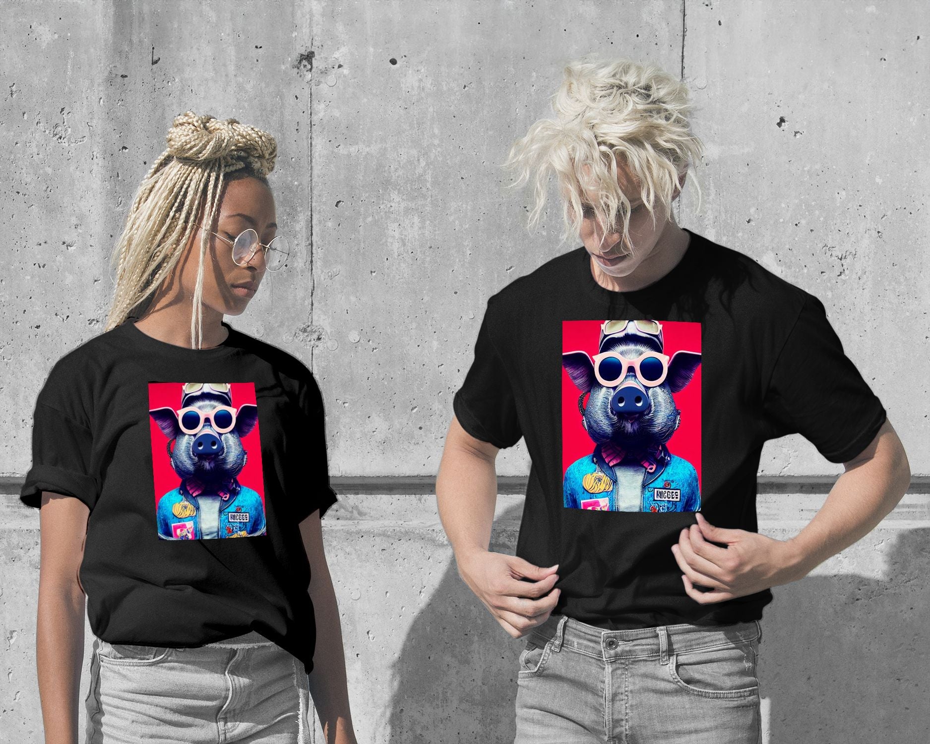 T-Shirt-Cool Boar portrait - @Artnesia-wow.fan
