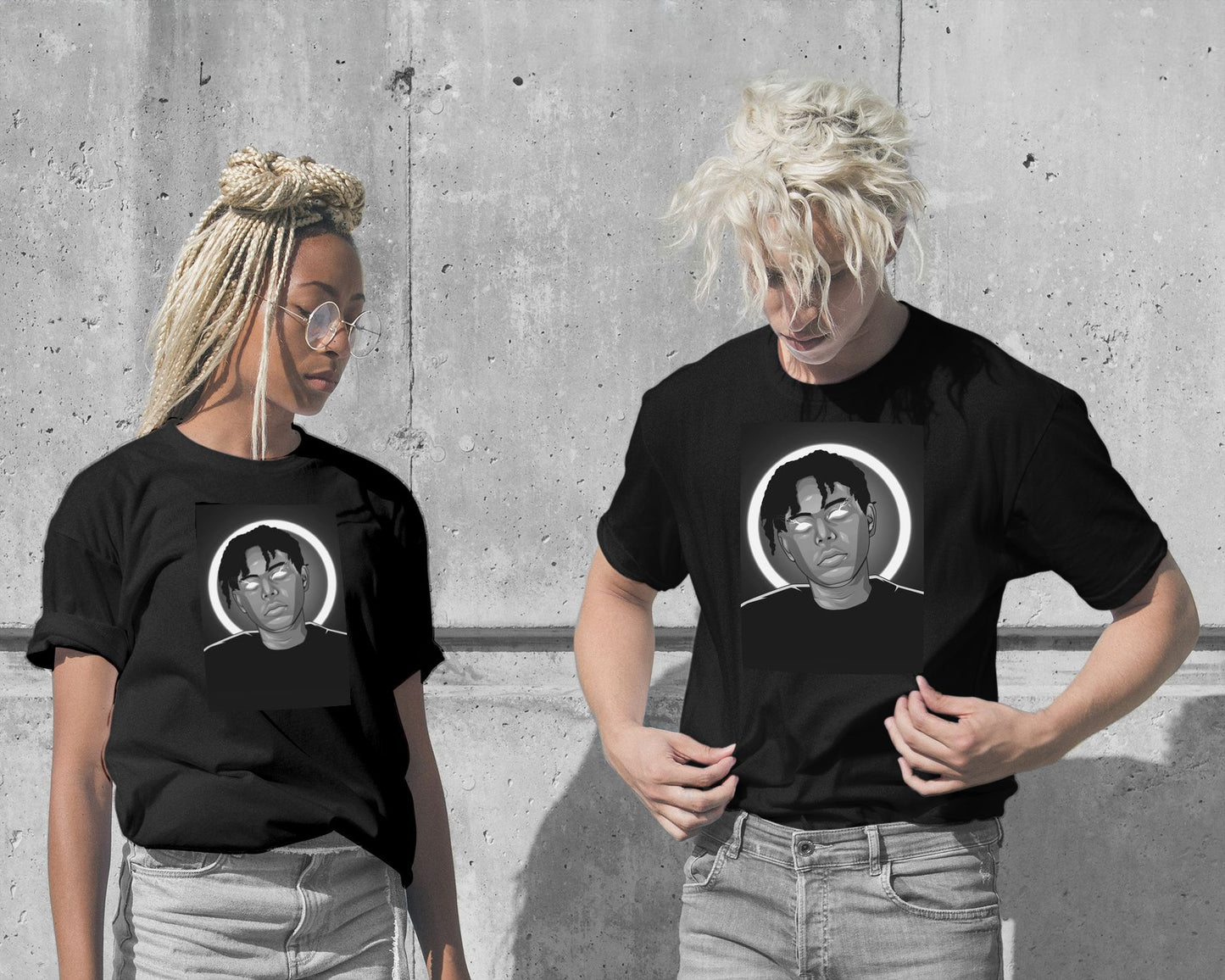 T-Shirt-Cordae BnW Rapper - @ColorizeStudio-wow.fan