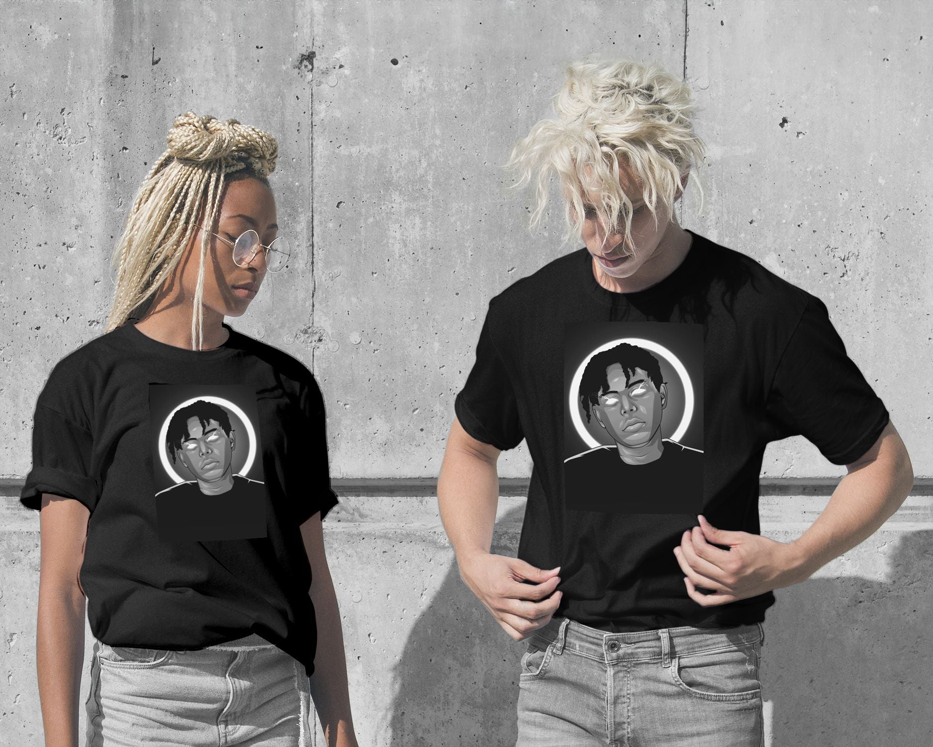 T-Shirt-Cordae BnW Rapper - @ColorizeStudio-wow.fan