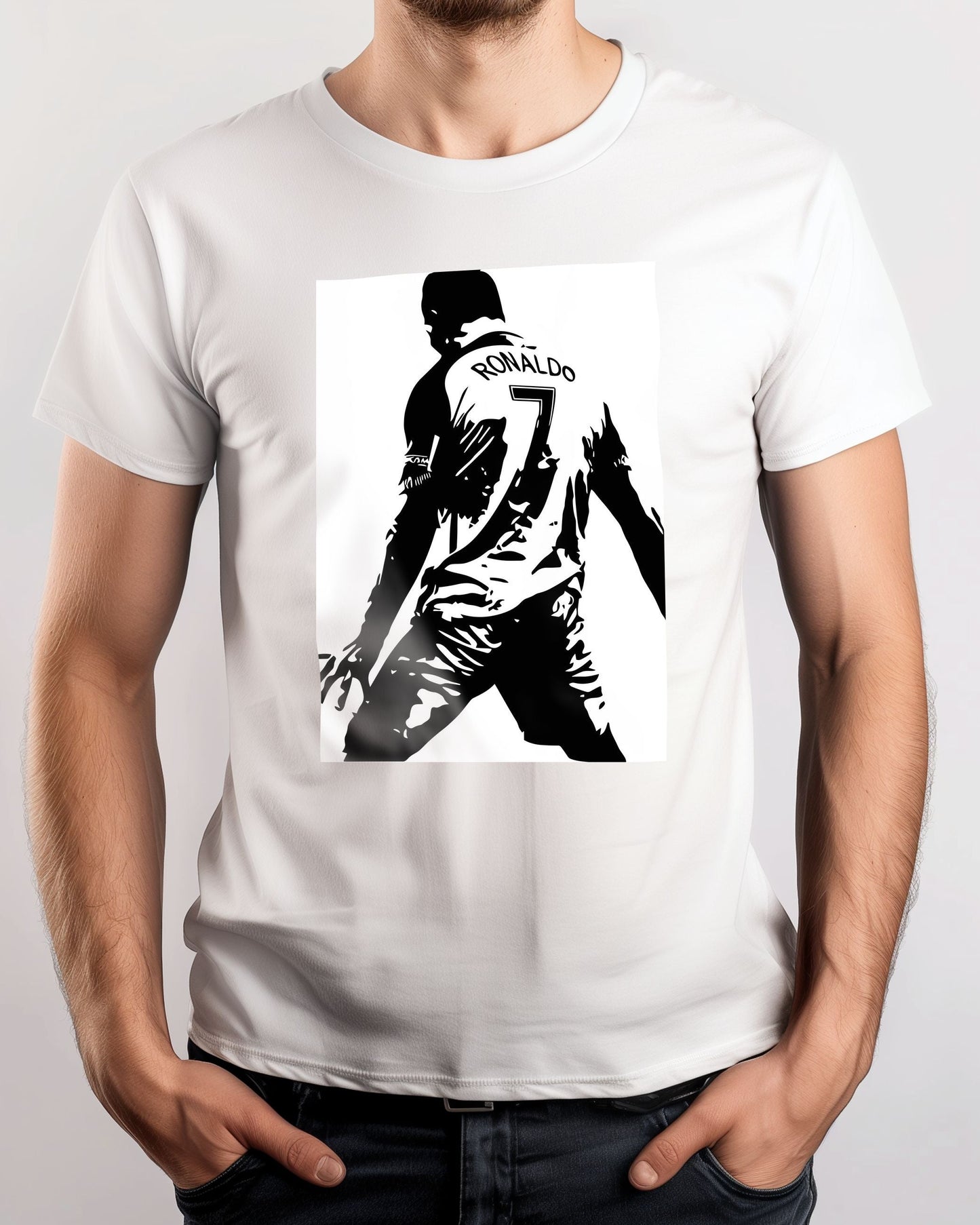 Tee Cristiano Ronaldo B&W - @Hollycube