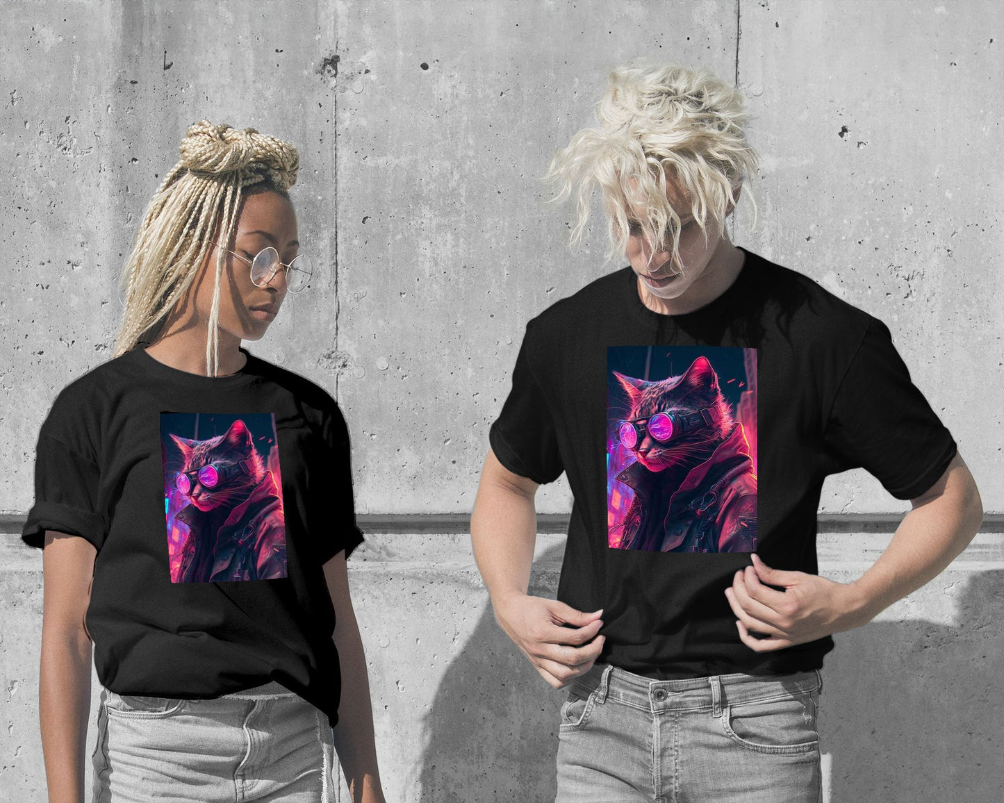 T-Shirt-Cyberpunk Human Cat - @Sagitarius-wow.fan