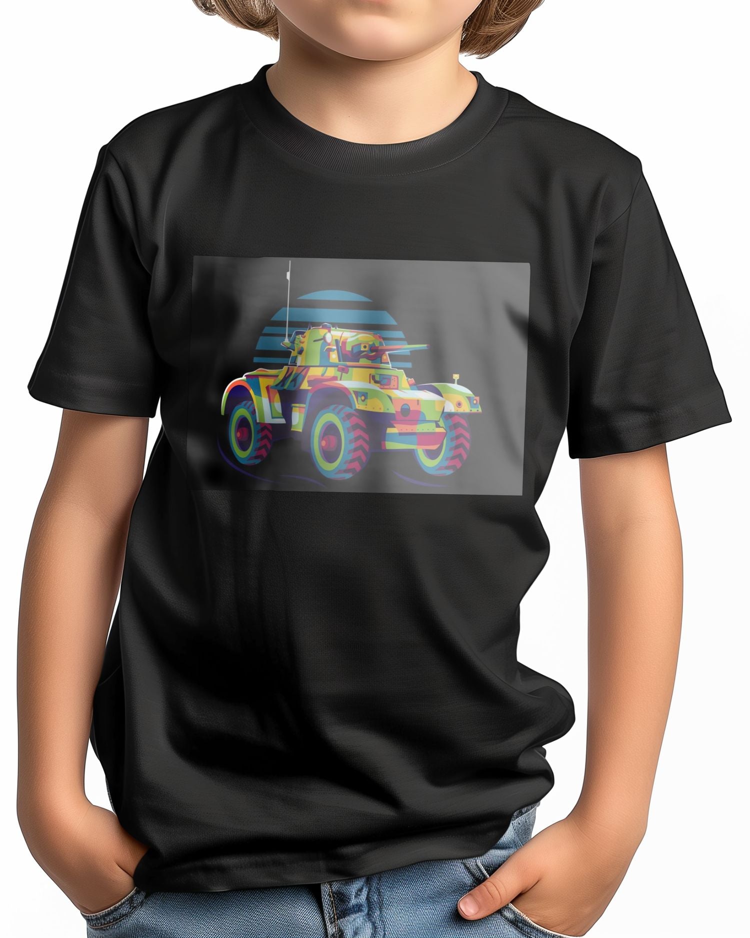 T-Shirt-Daimler Armoured Car in Pop Art Illustration - @lintank_popart-wow.fan