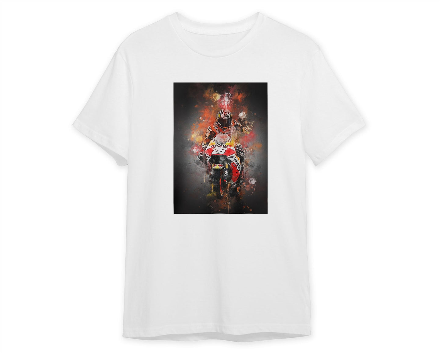 Tee dani pedrosa in watercolors art - @Baracca