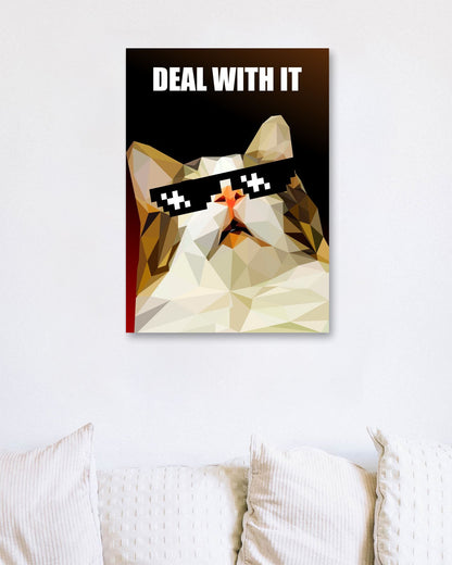 deal with it cat meme - @Artnesia