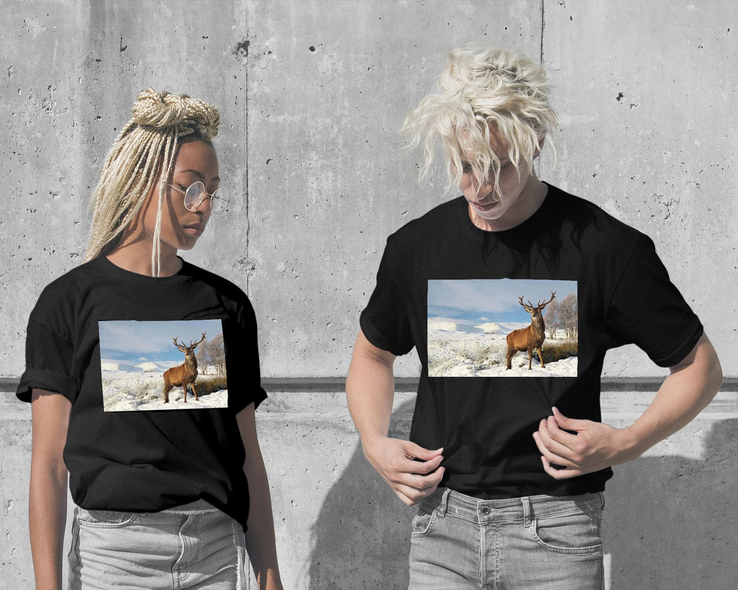 T-Shirt-Deer in the snow - @chusna-wow.fan