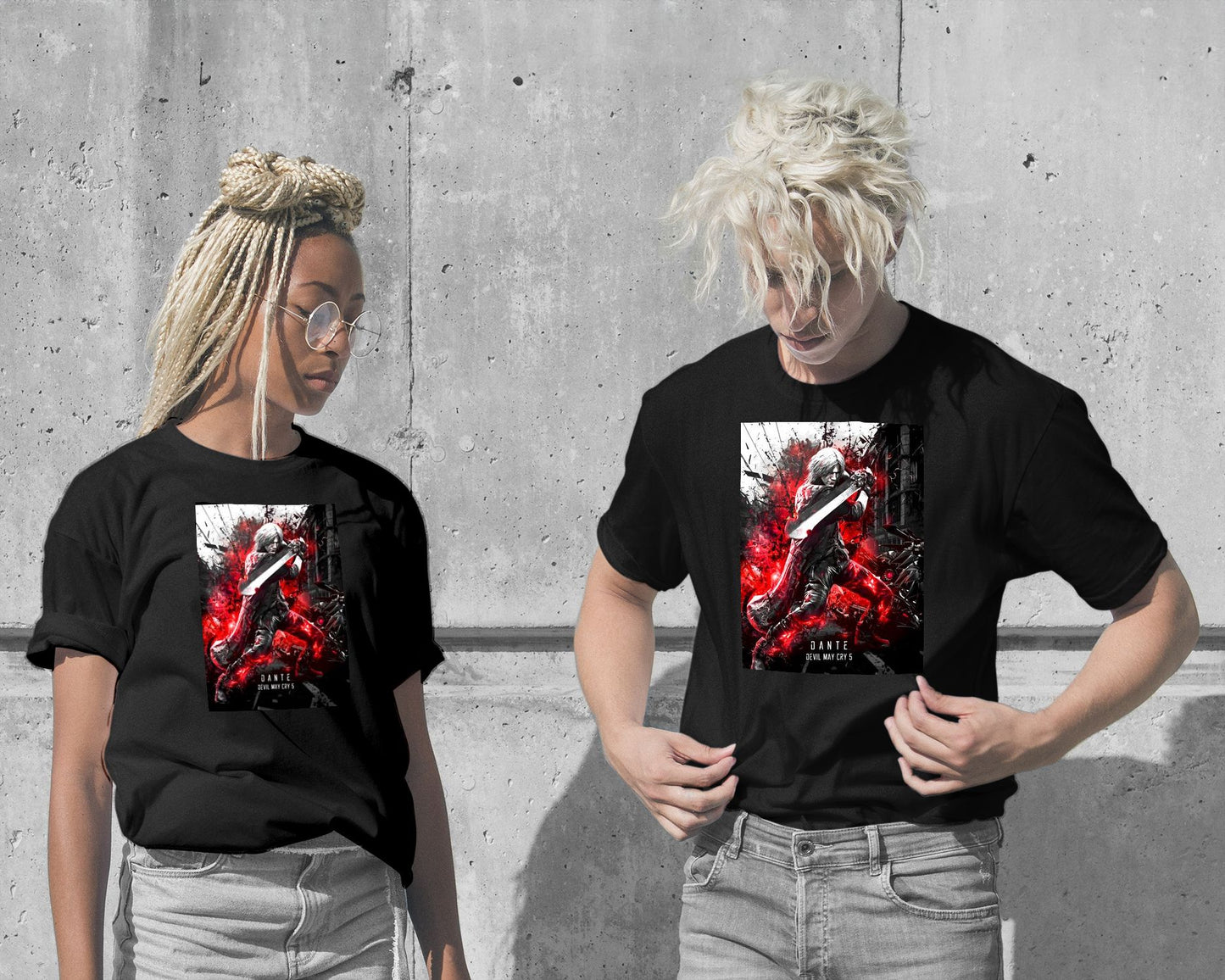 T-Shirt-Devil May Cry 5 Dante Sparda - @SyanArt-wow.fan