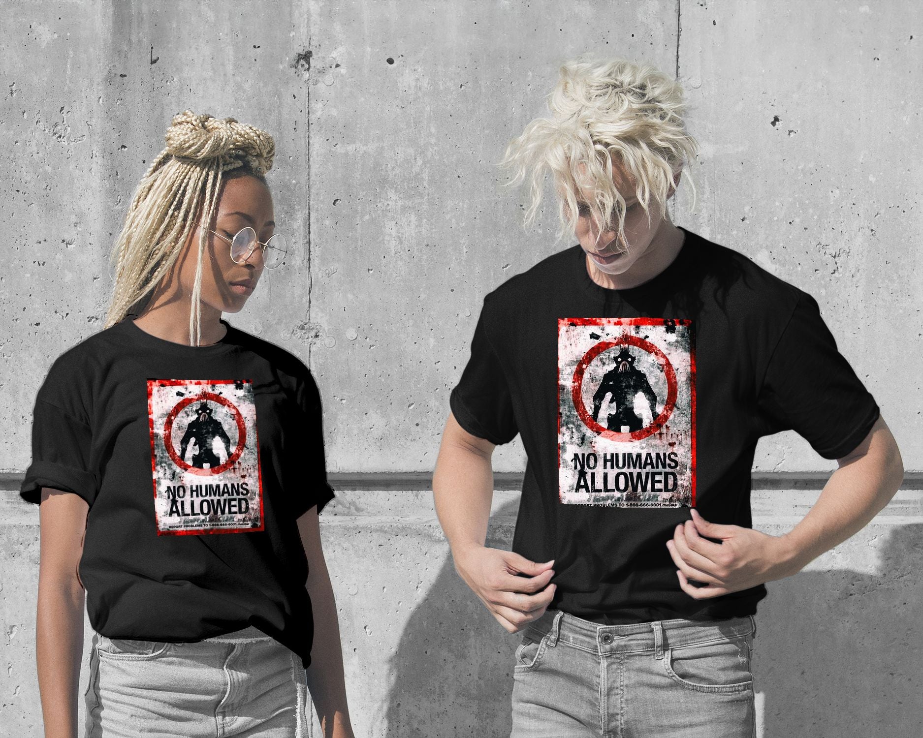T-Shirt-District 9 no humans allowed sign - @SyanArt-wow.fan