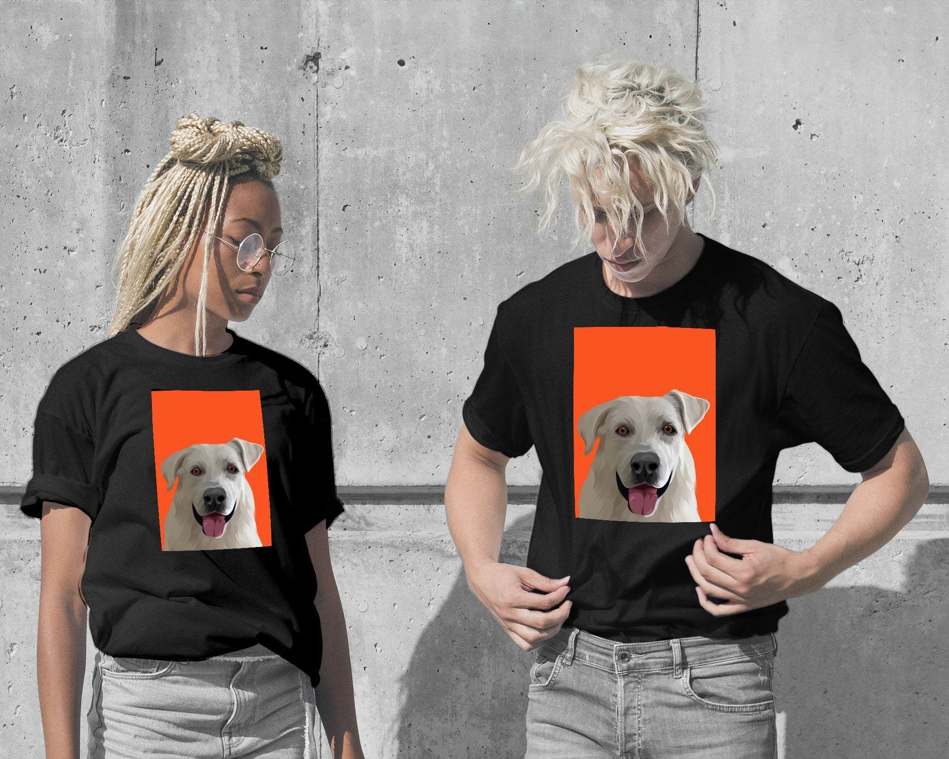 T-Shirt-dog white - @BODAG-wow.fan