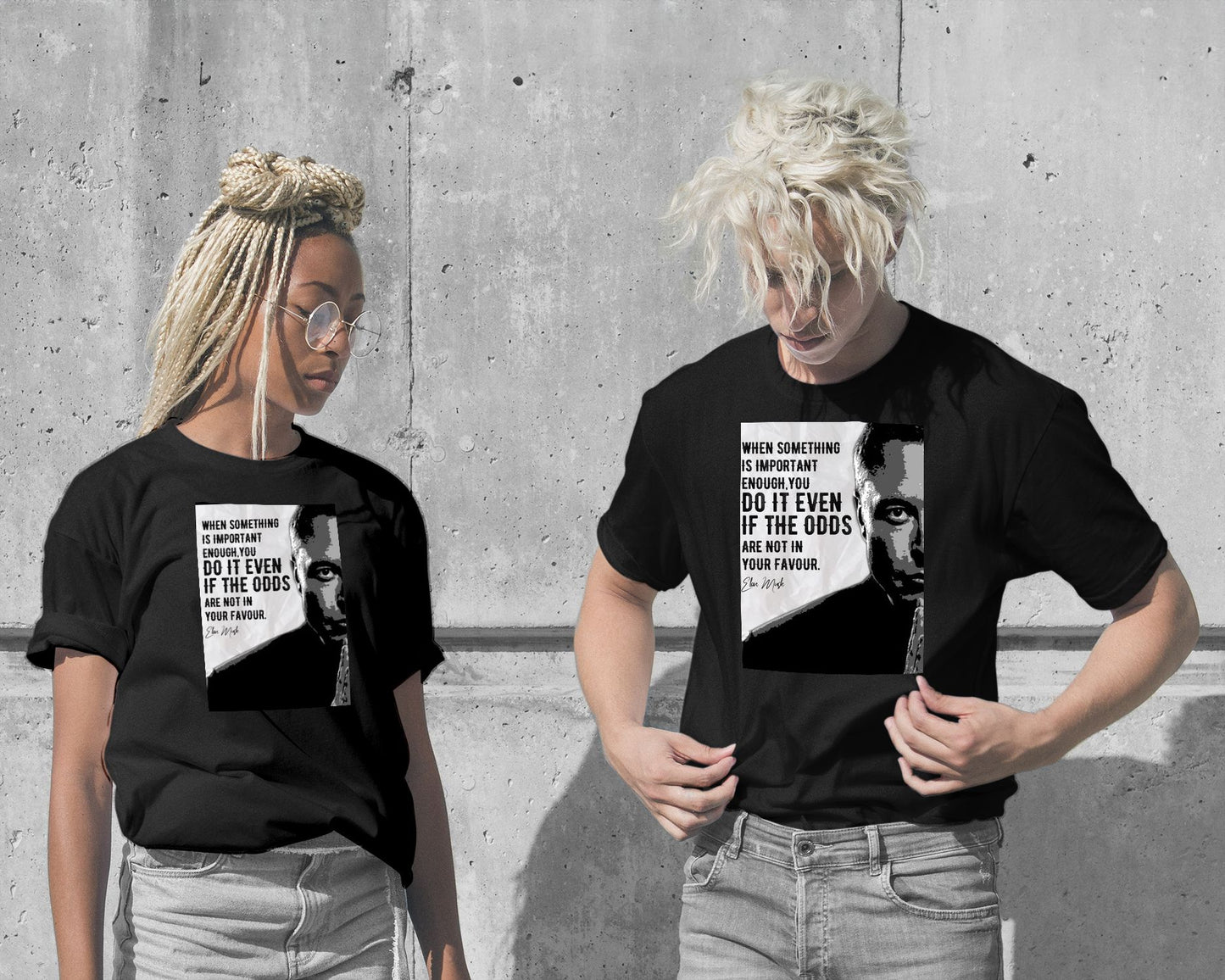 T-Shirt-Elon Musk Quote - Do It Even If The Odds - @ColorizeStudio-wow.fan
