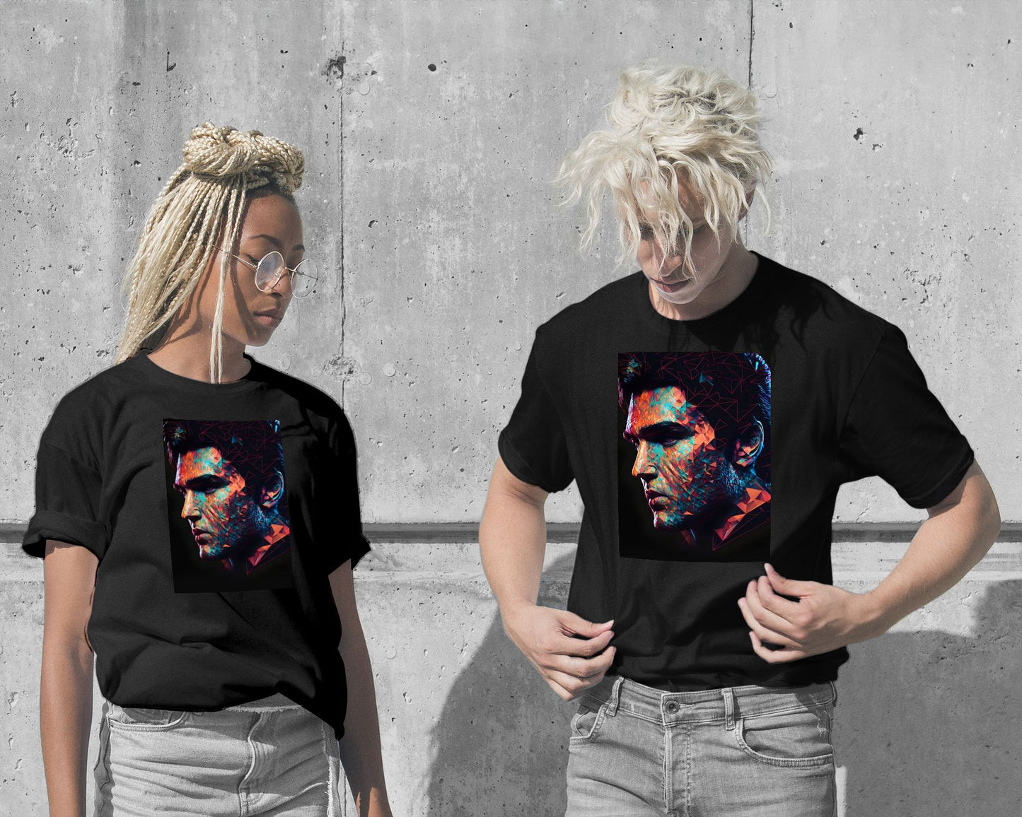 T-Shirt-Elvis Presley Low Poly - @WpapArtist-wow.fan