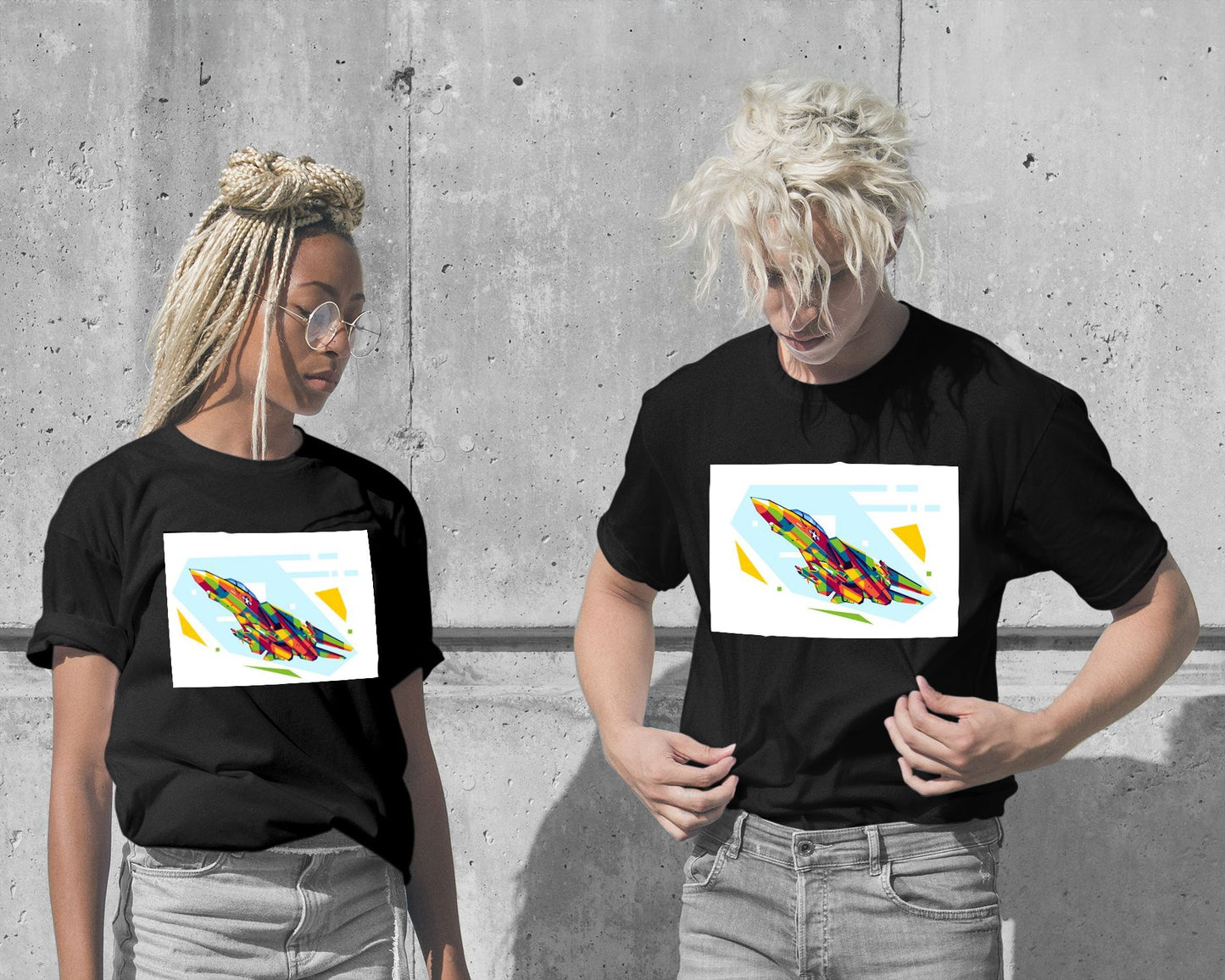 T-Shirt-F-14 Tomcat in WPAP Illustration - @lintank_popart-wow.fan