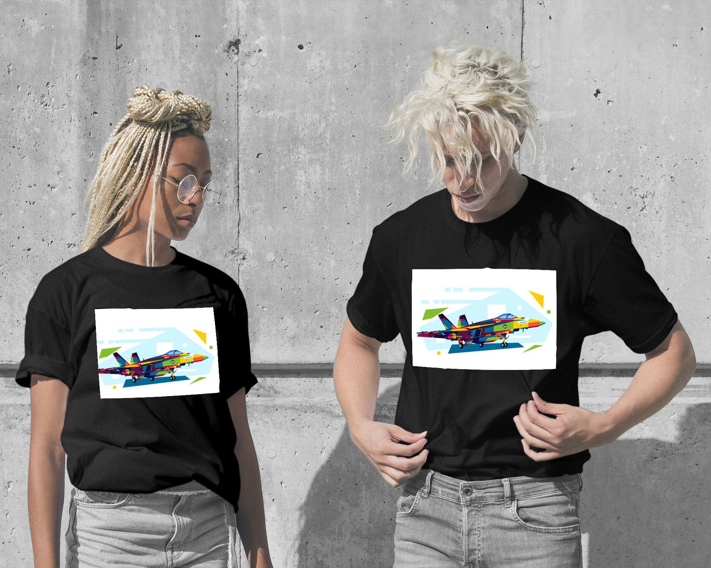 T-Shirt-F-18E/F Super Hornet in WPAP Illustration - @lintank_popart-wow.fan