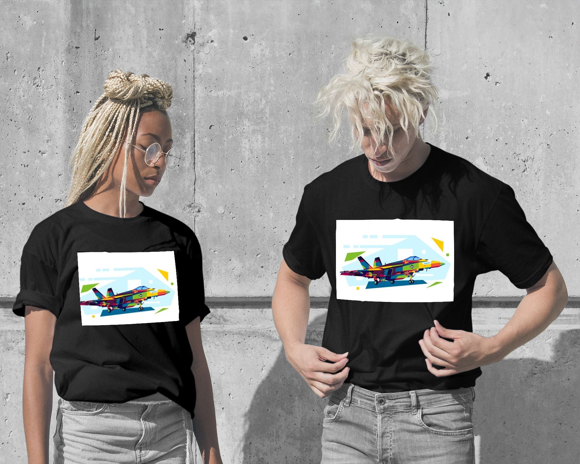 T-Shirt-F-18E/F Super Hornet in WPAP Illustration - @lintank_popart-wow.fan