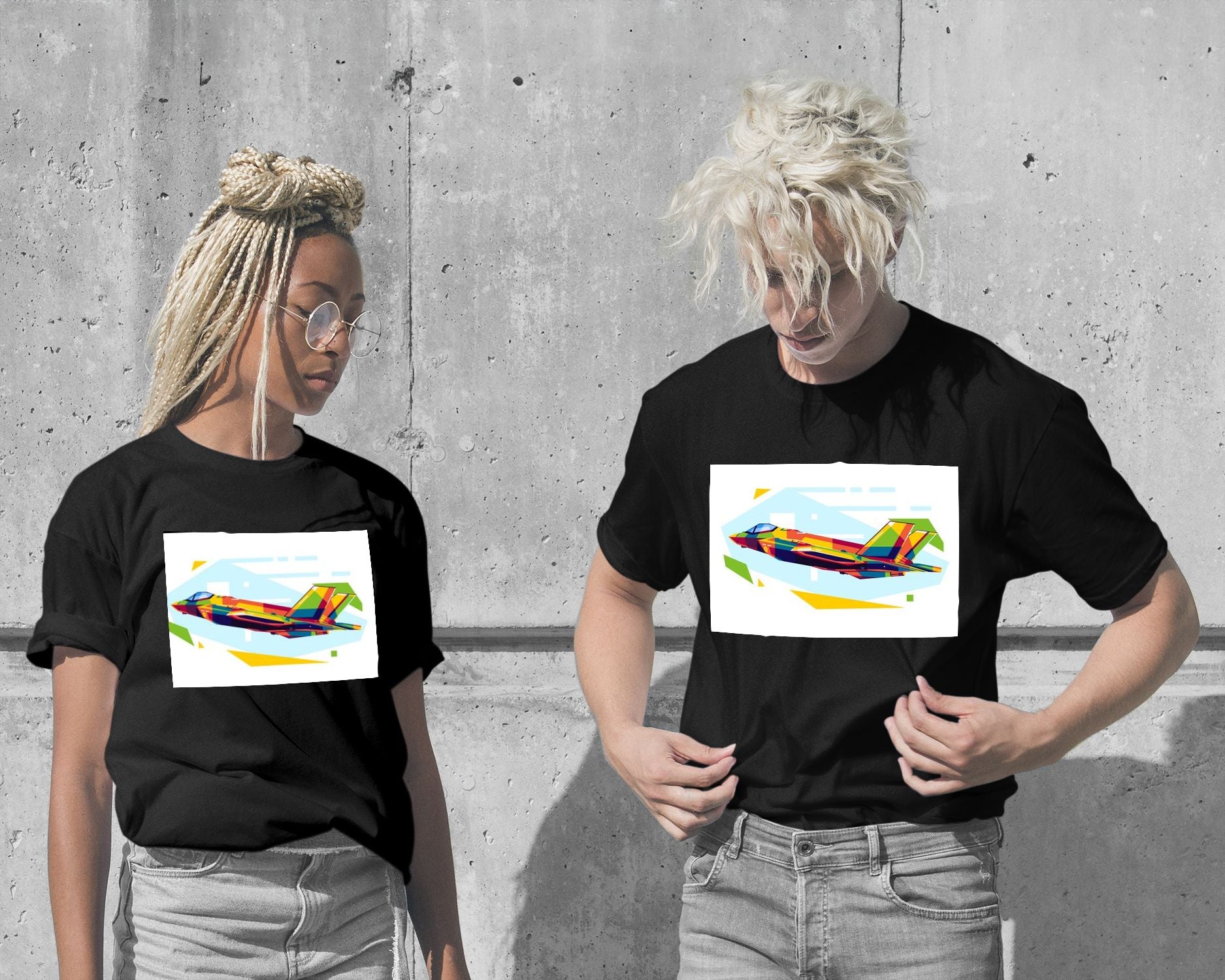 T-Shirt-F-35 in WPAP Illustration - @lintank_popart-wow.fan