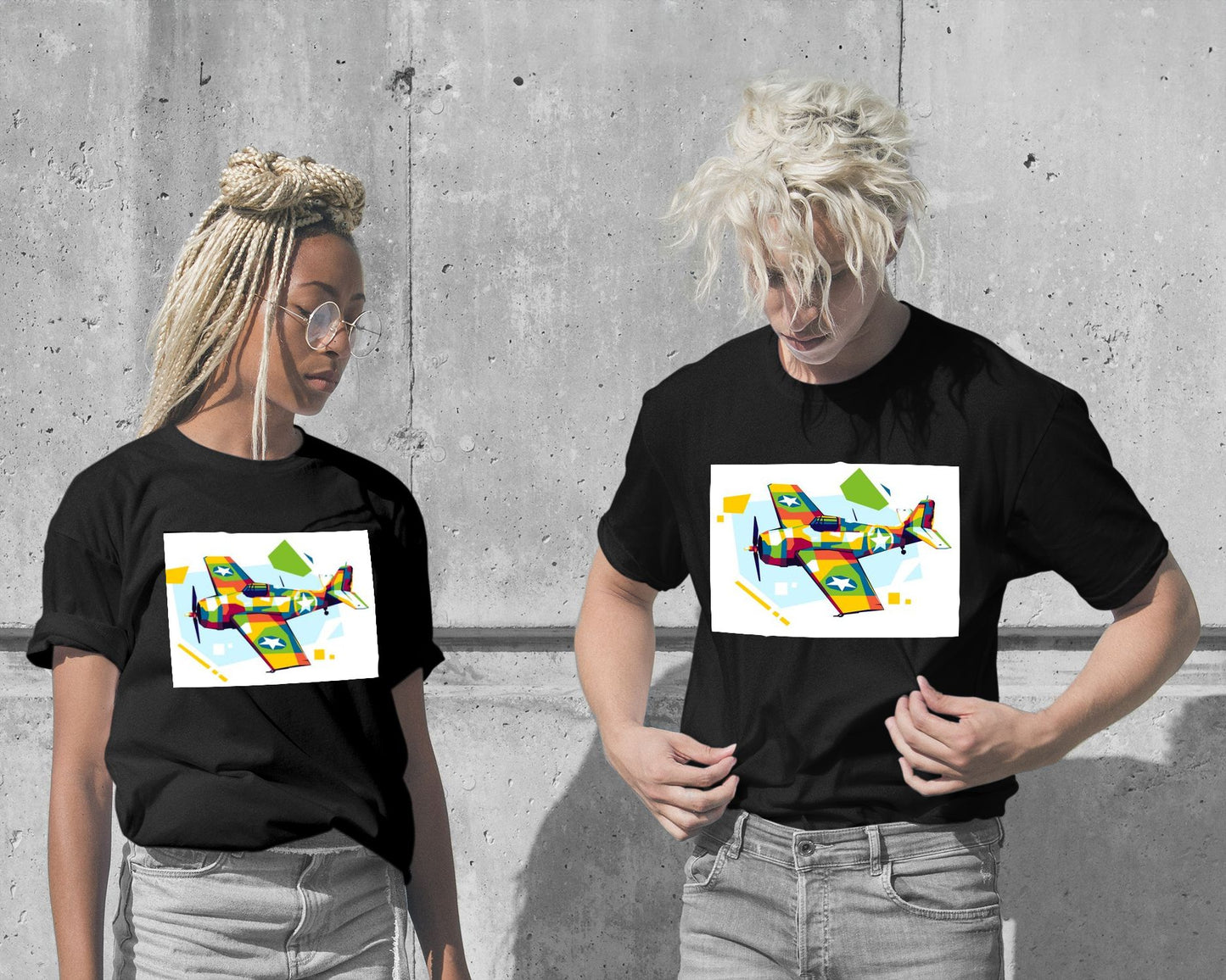 T-Shirt-F4F-4 Wildcat in WPAP Illustration - @lintank_popart-wow.fan