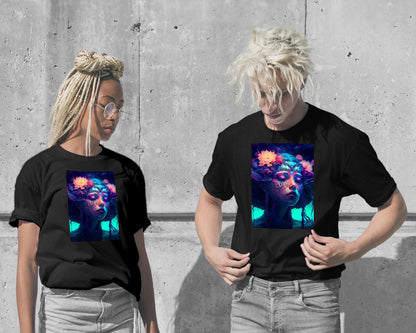 T-Shirt-Face Girl Pop Art Flower - @NotoCreative-wow.fan
