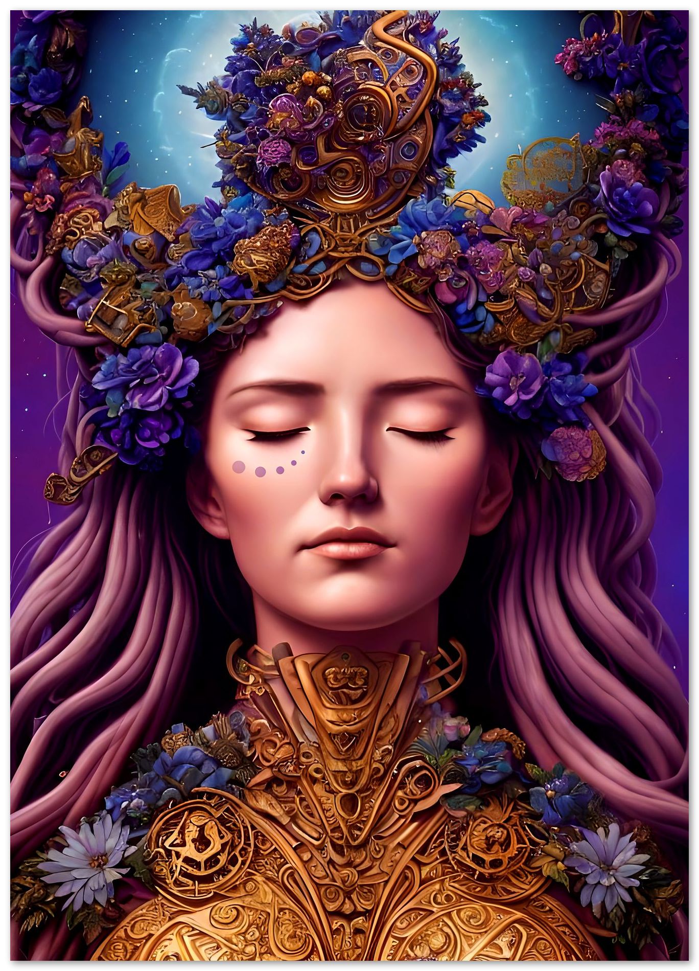 Face Girl Pop Art Flowers 22 - @NotoCreative