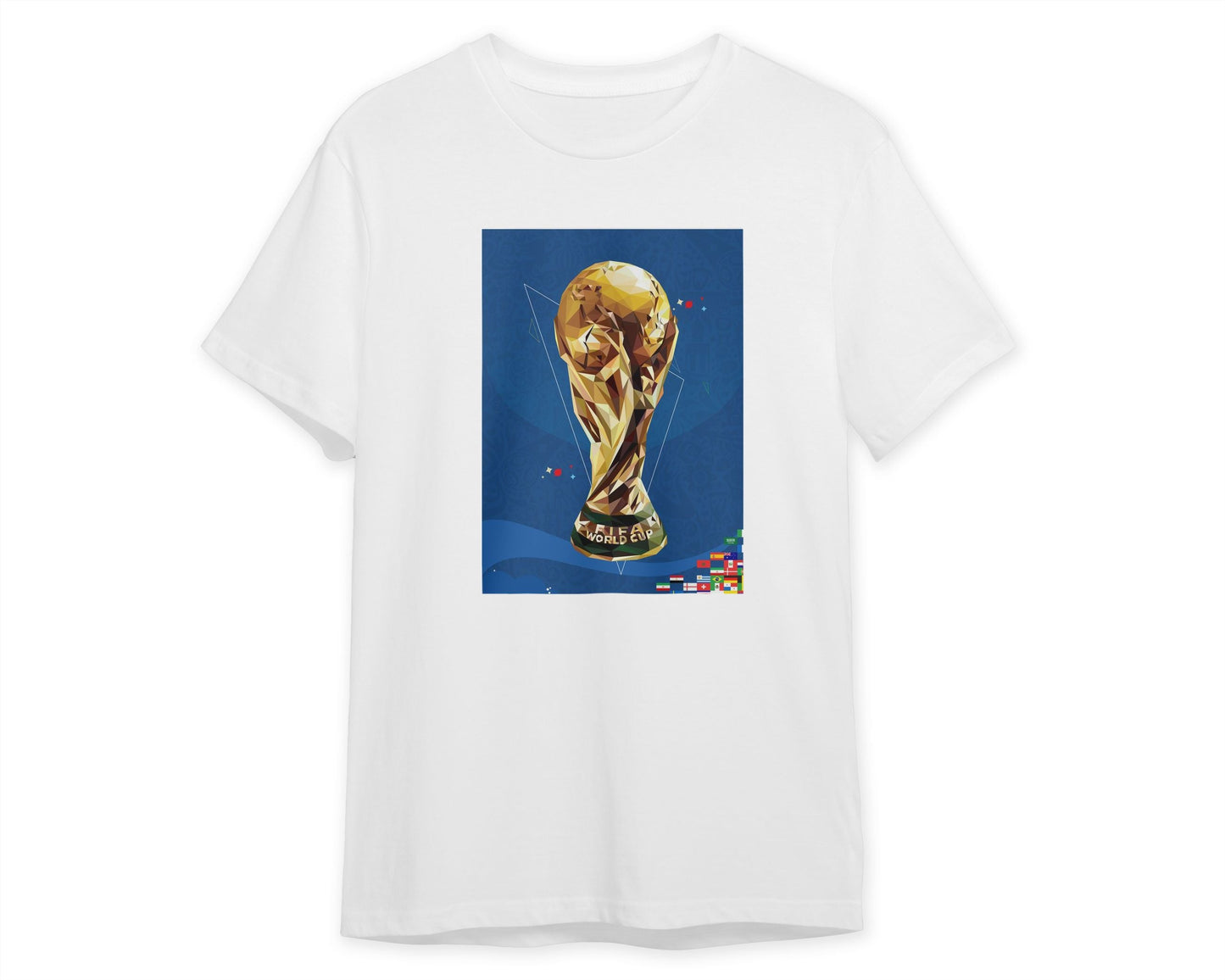 Tee football world cup trophy geometric - @Artnesia