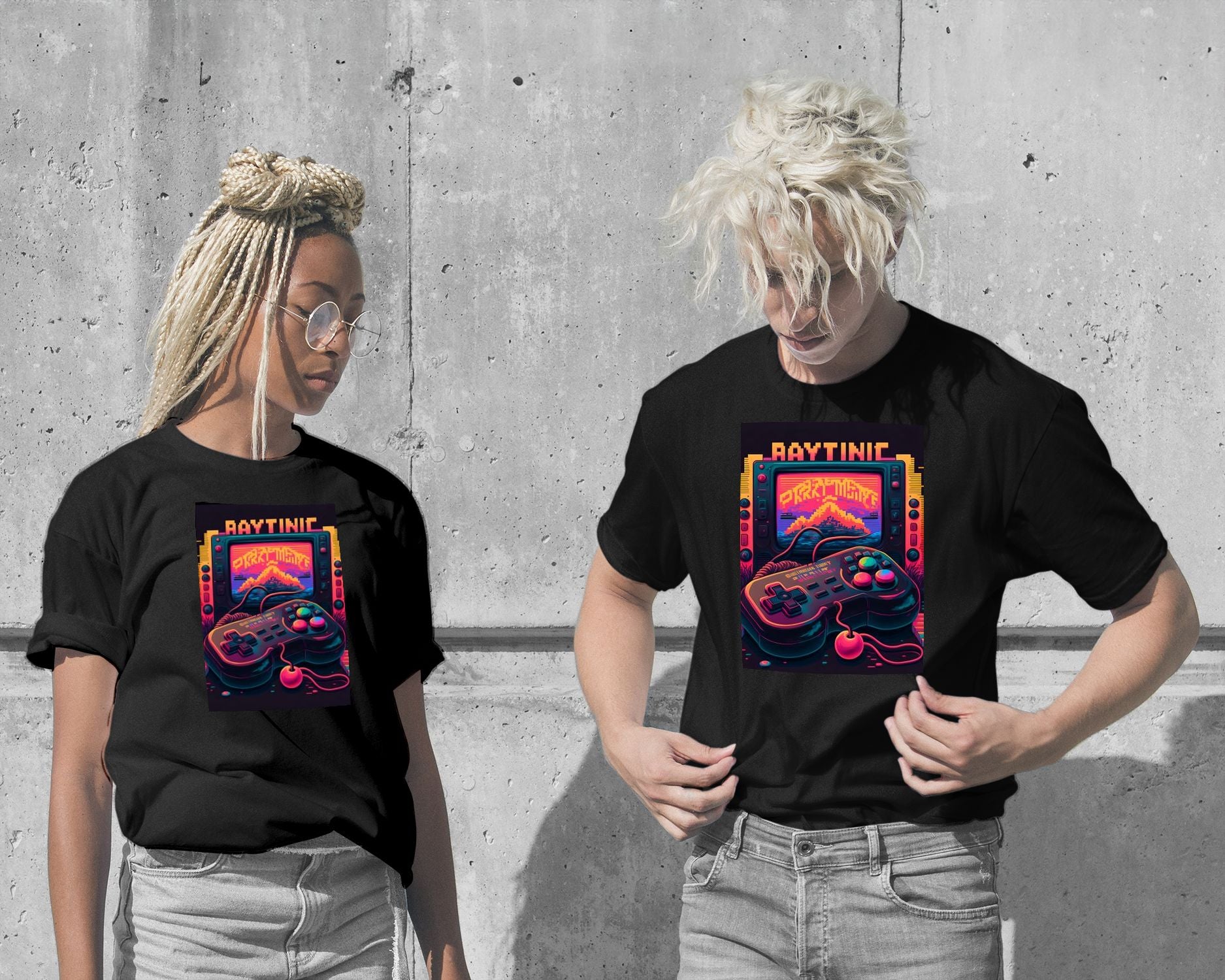 T-Shirt-Gaming Retro Synthwave 1 - @NotoCreative-wow.fan