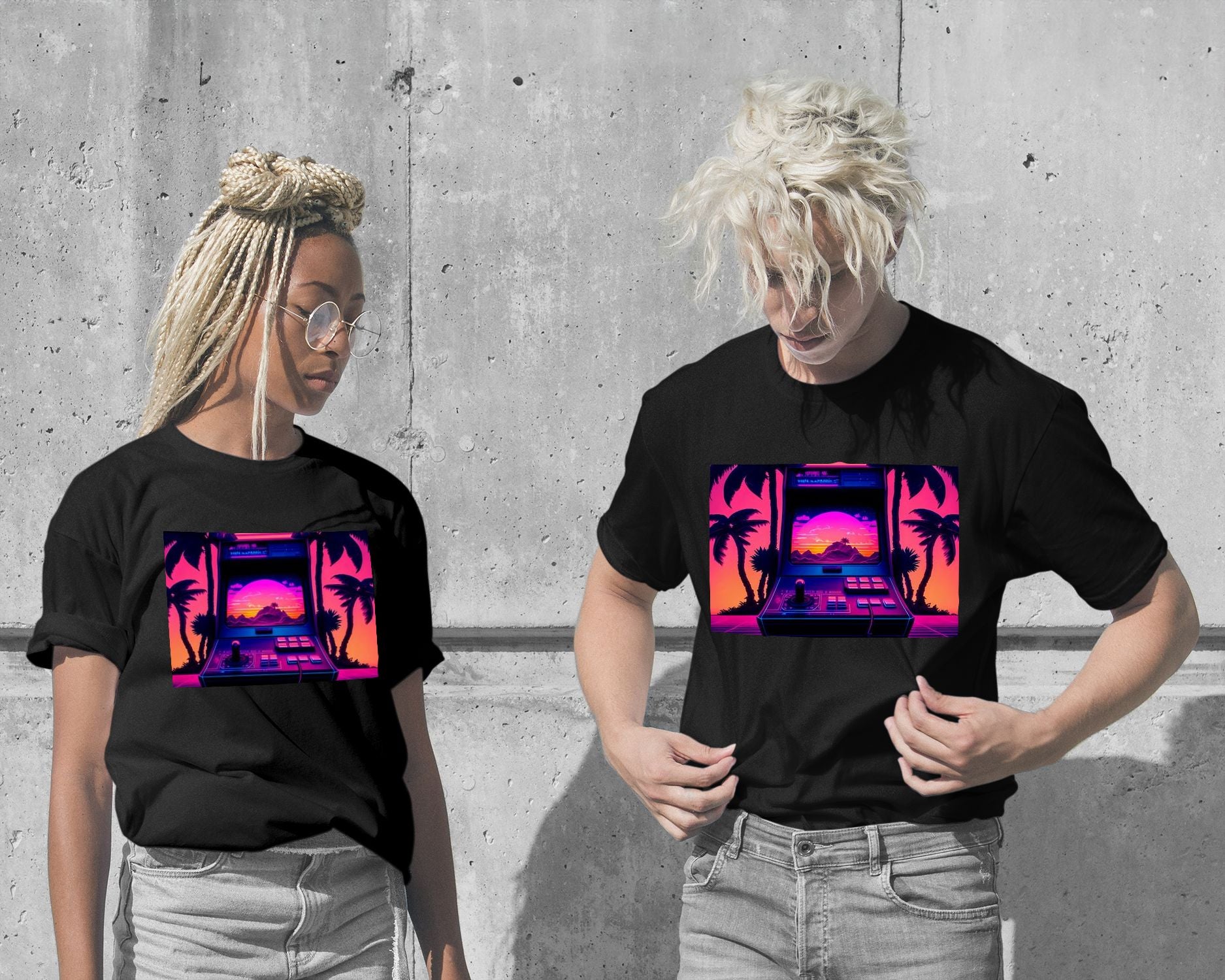 T-Shirt-Gaming Retro Synthwave 27 - @NotoCreative-wow.fan