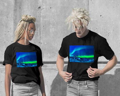 T-Shirt-Green aurora at night - @Sonni-wow.fan