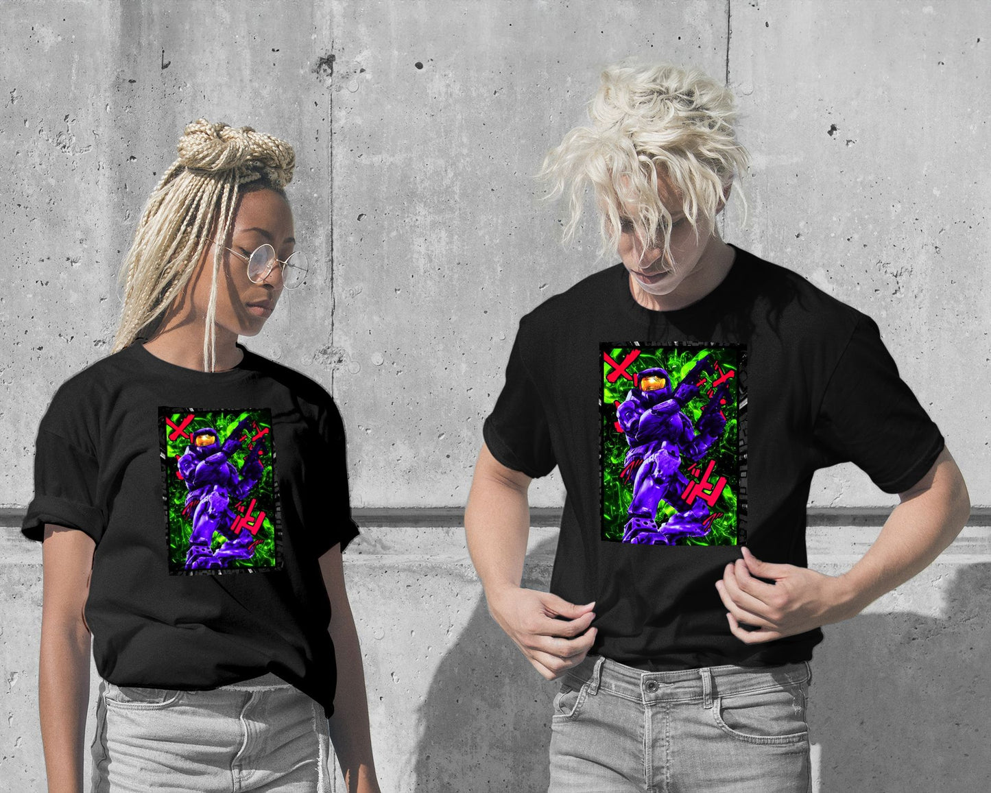 T-Shirt-Halo Master Chef neon kanji - @SyanArt-wow.fan