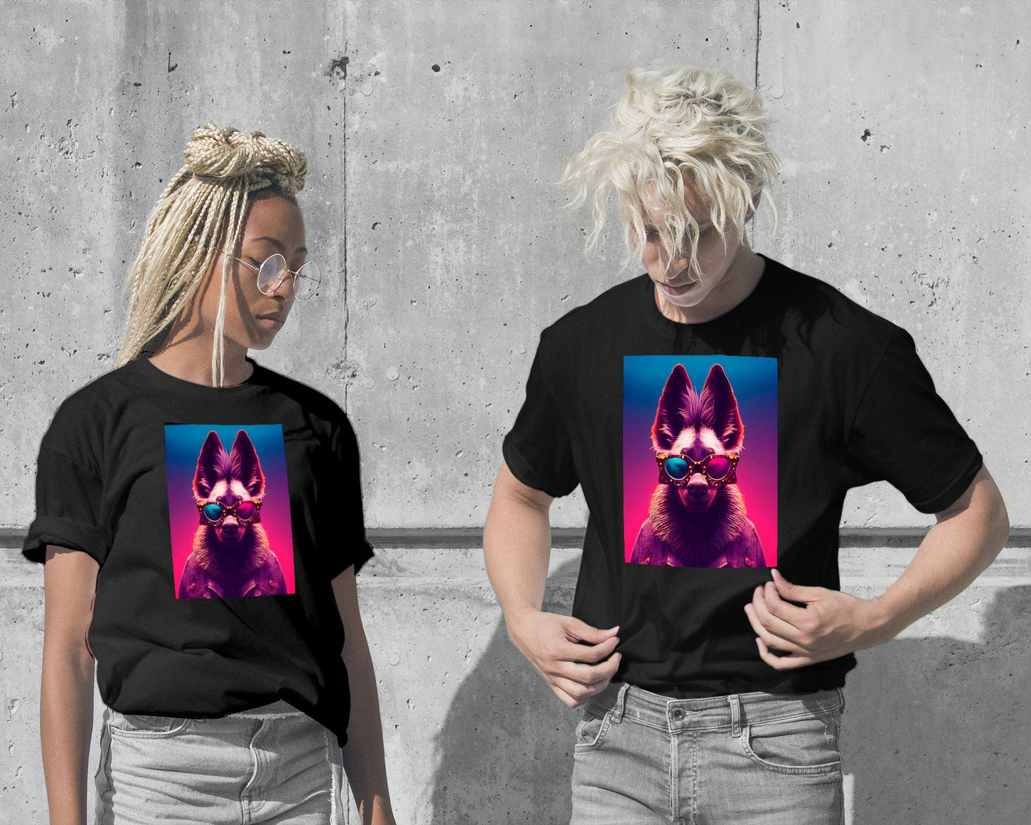 T-Shirt-Hyena portrait - @Artnesia-wow.fan