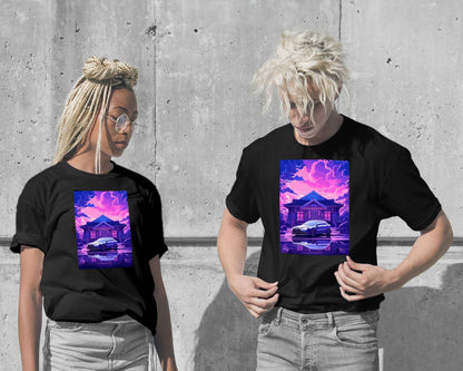 T-Shirt-Hyundai Sonata Car Retro Synthwave - @GreyArt-wow.fan